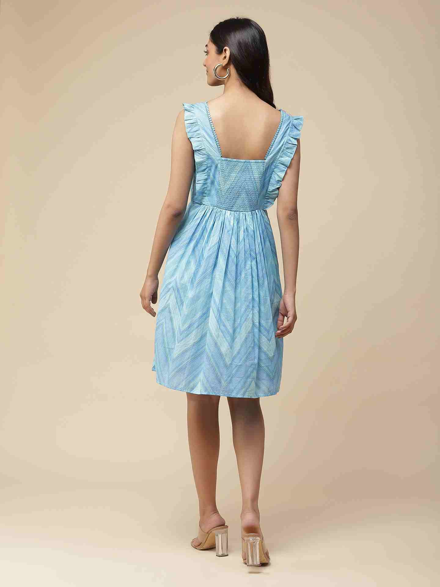 Blue Vanya Short Dress