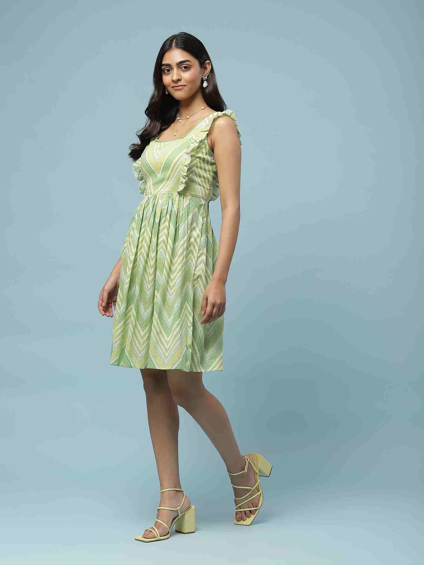 Green Vanya Short Dress