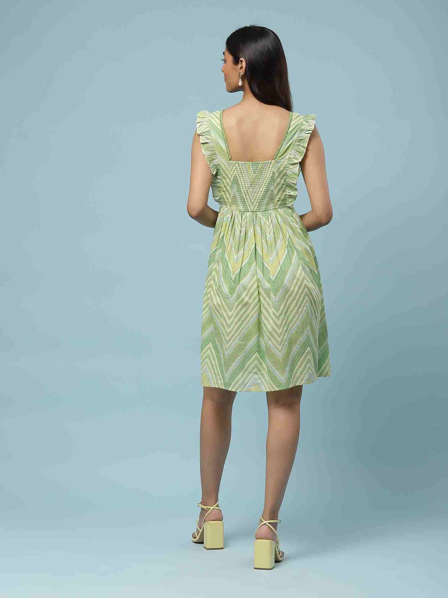 Green Vanya Short Dress