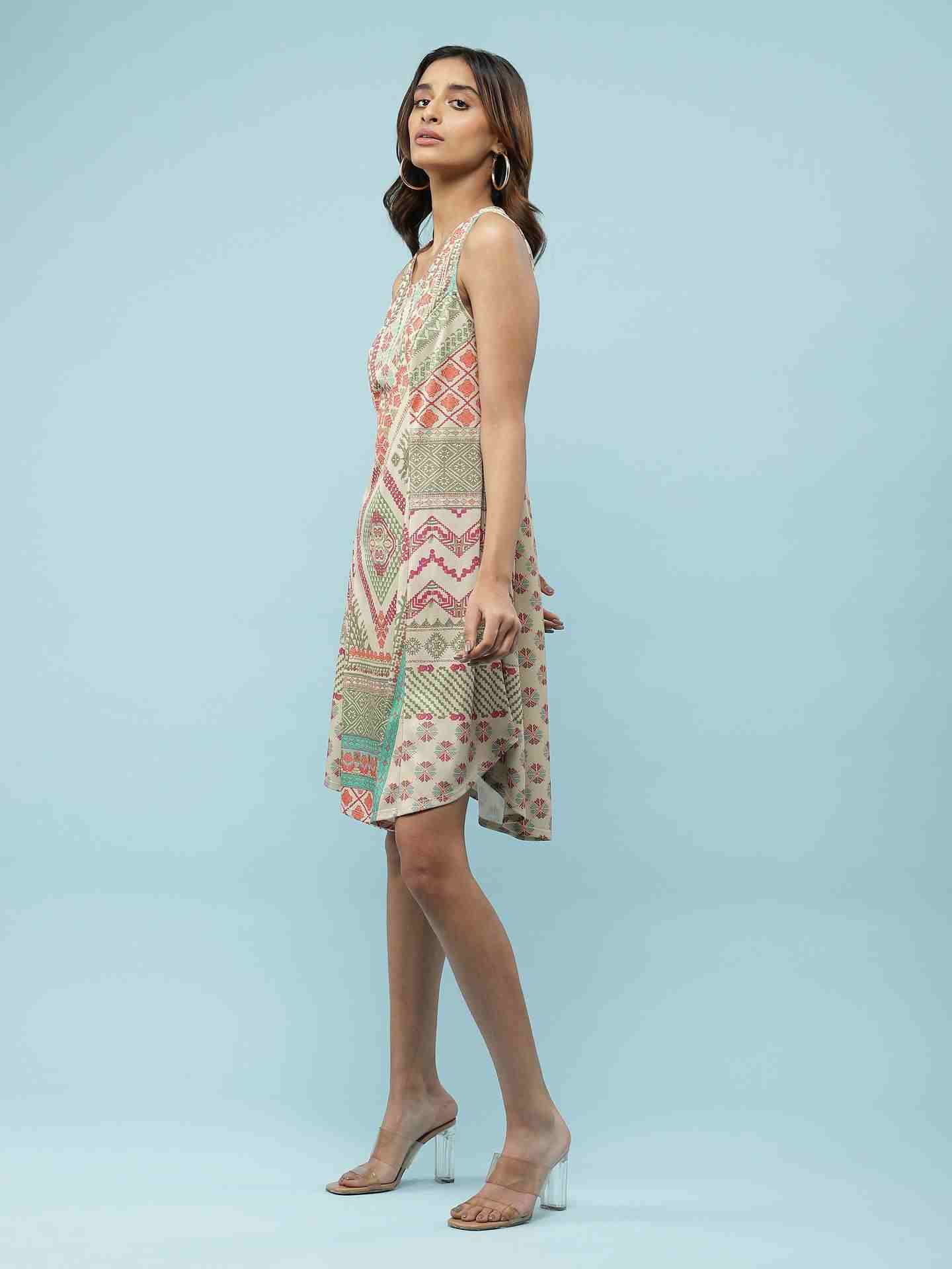 Beige Neeyati Shift Dress