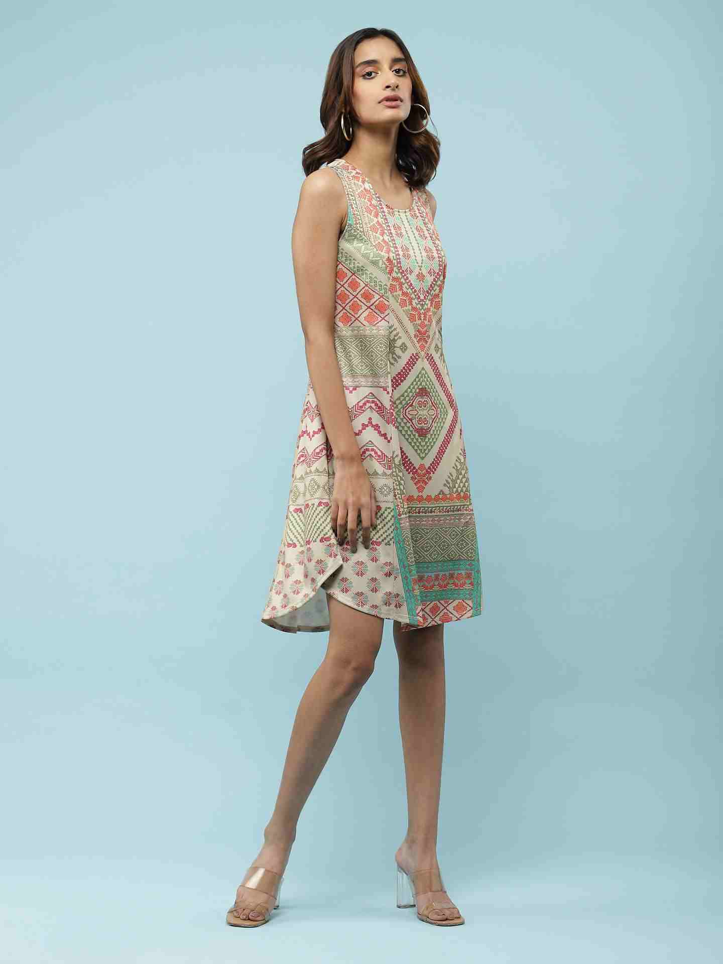 Beige Neeyati Shift Dress