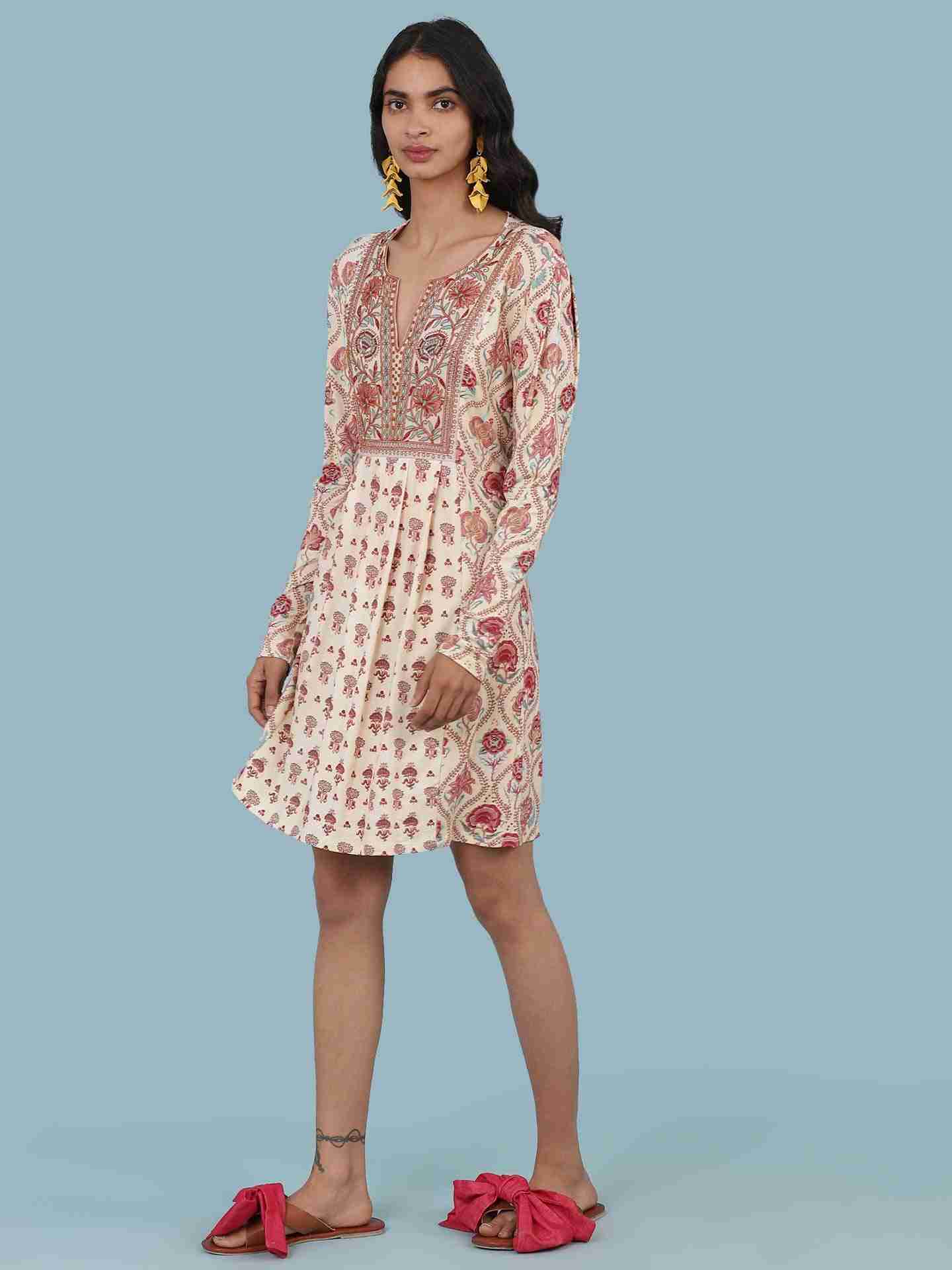 Ecru Eva Short Dress