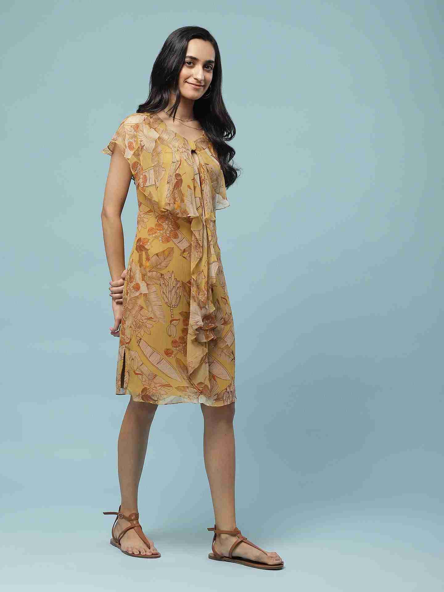Yellow Nalini Short Dress