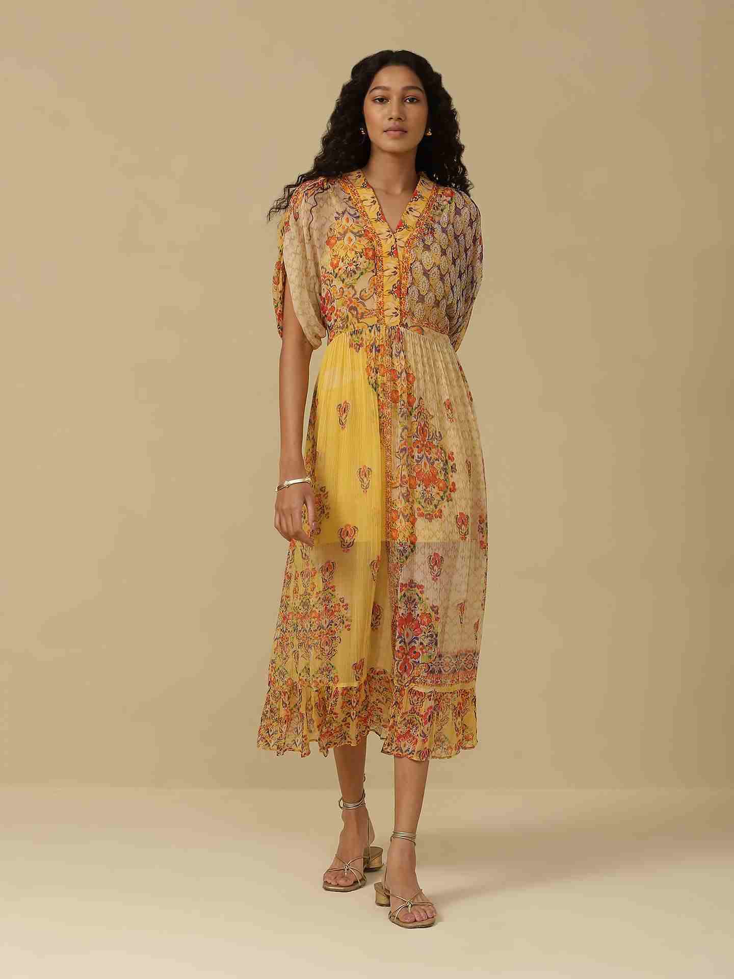 Yellow Hazelle Kaftan Dress