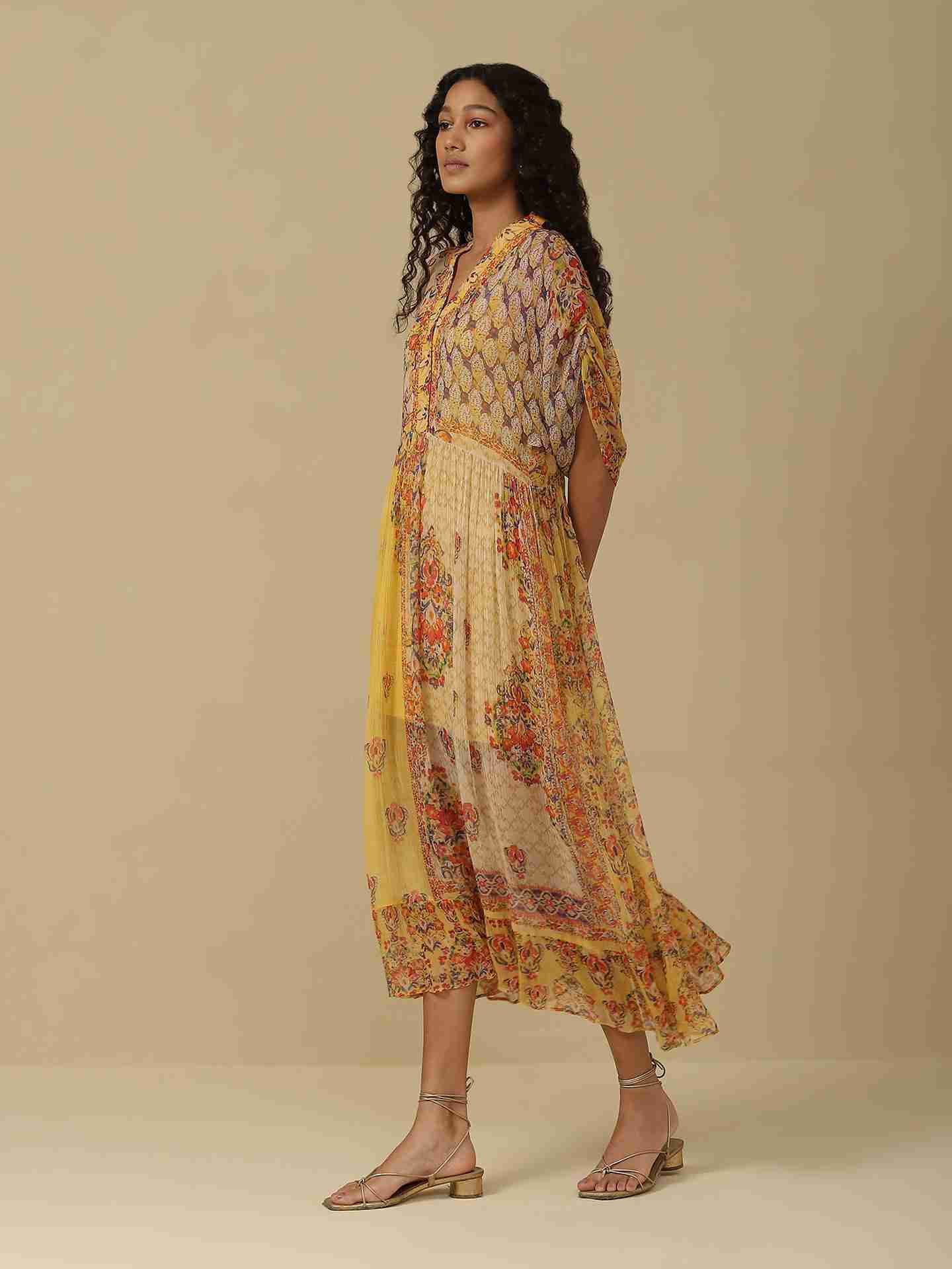 Yellow Hazelle Kaftan Dress