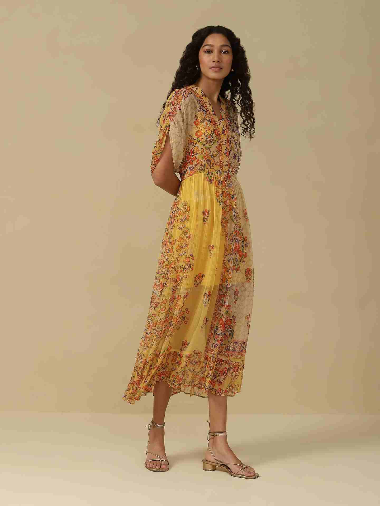 Yellow Hazelle Kaftan Dress