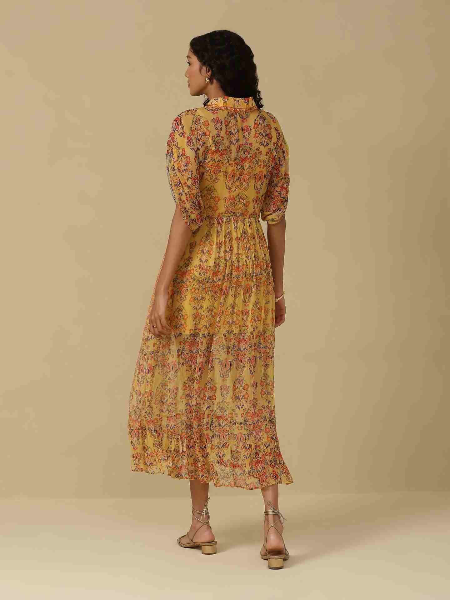 Yellow Hazelle Kaftan Dress