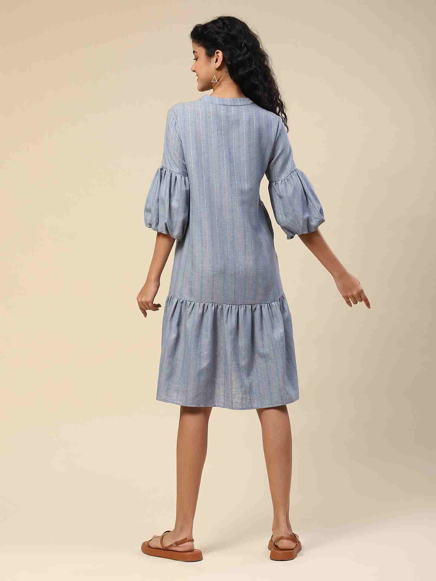 Blue Prarambh Short Dress