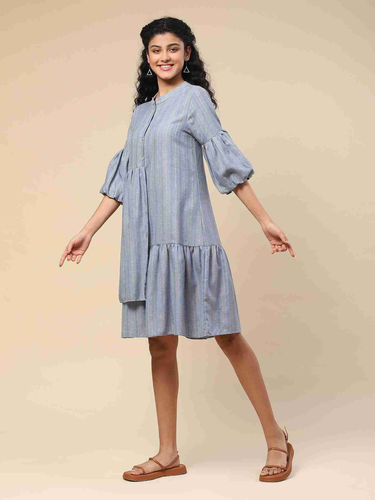 Blue Prarambh Short Dress