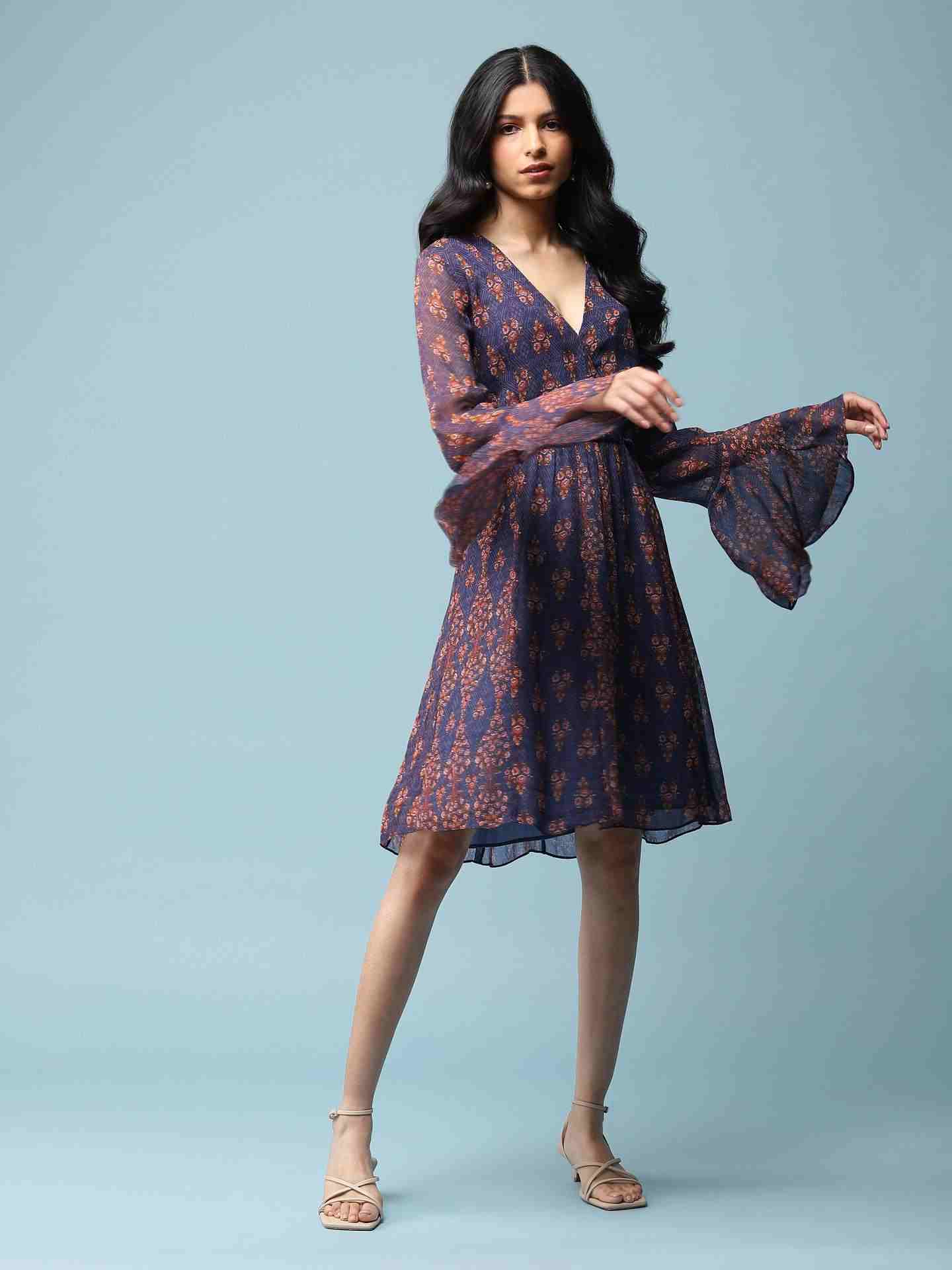 Blue Devina Short Dress