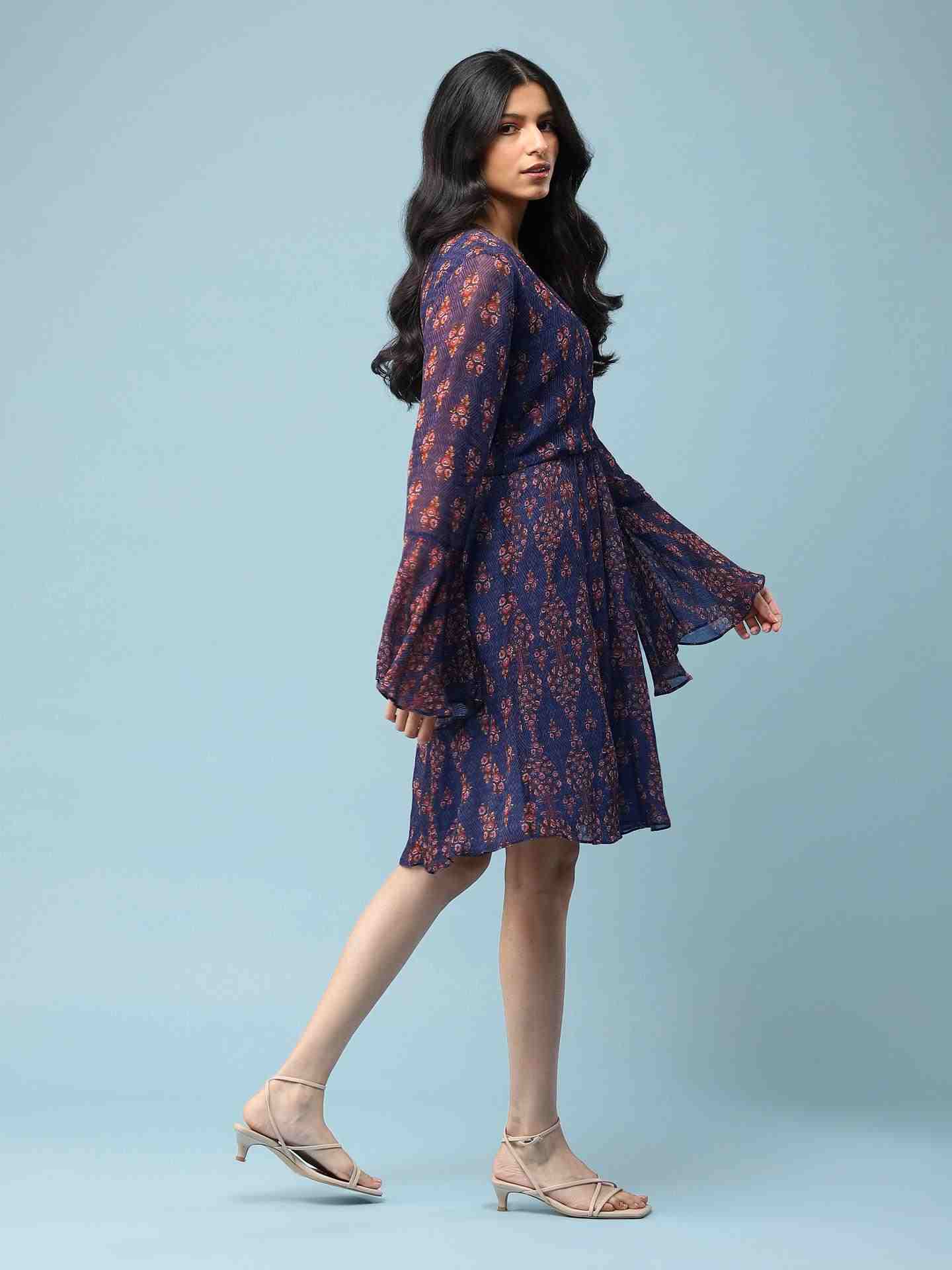 Blue Devina Short Dress