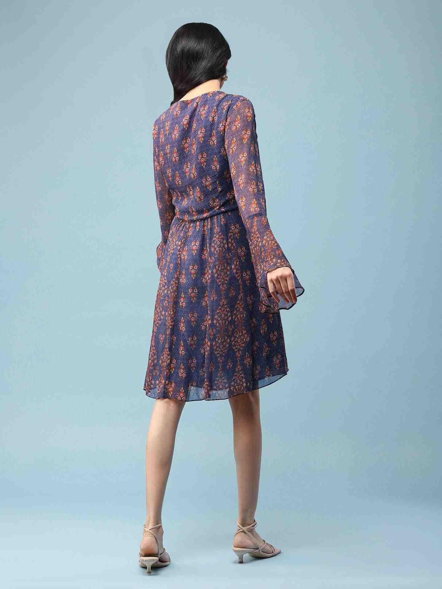 Blue Devina Short Dress