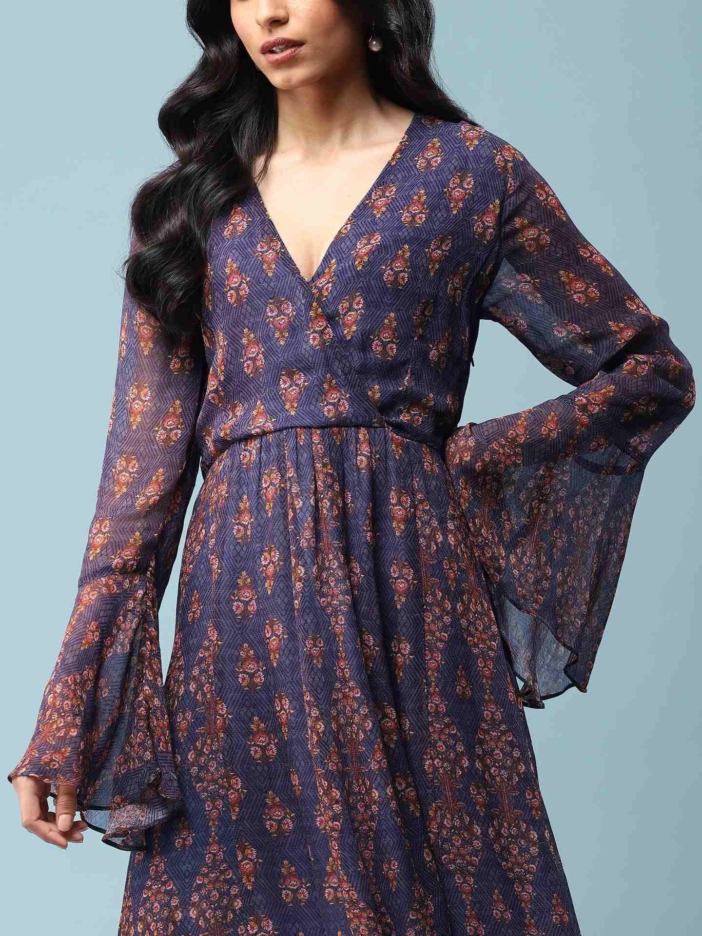 Blue Devina Short Dress