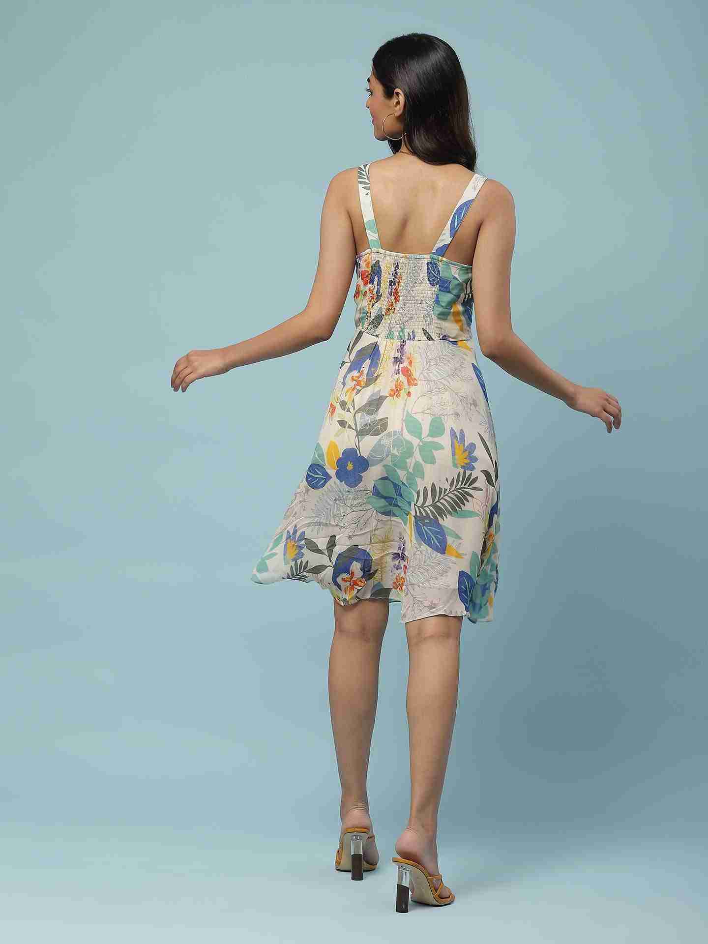 Off White Jungle Graphic Skater Dress