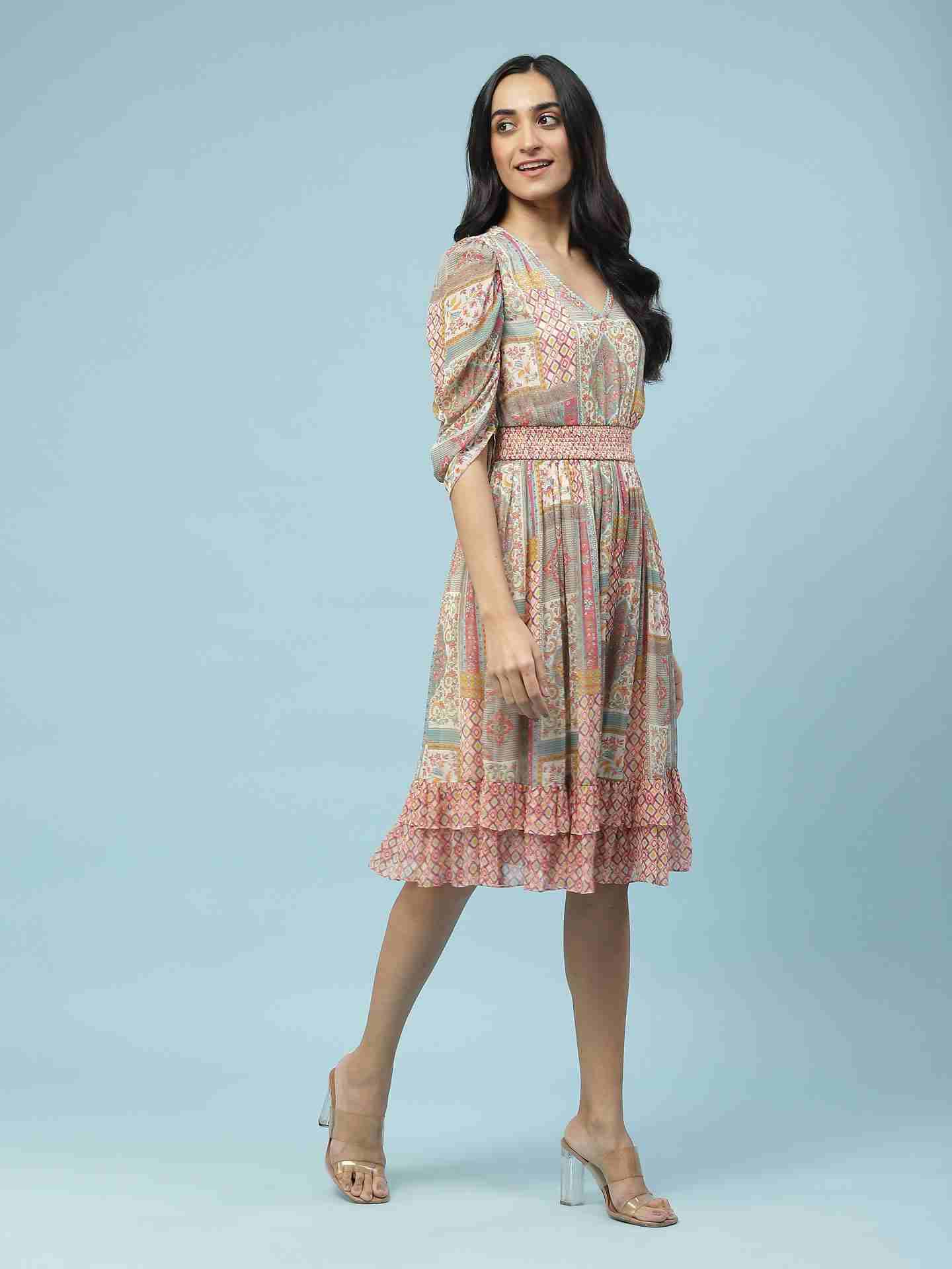 Multi Muzak Short Dress