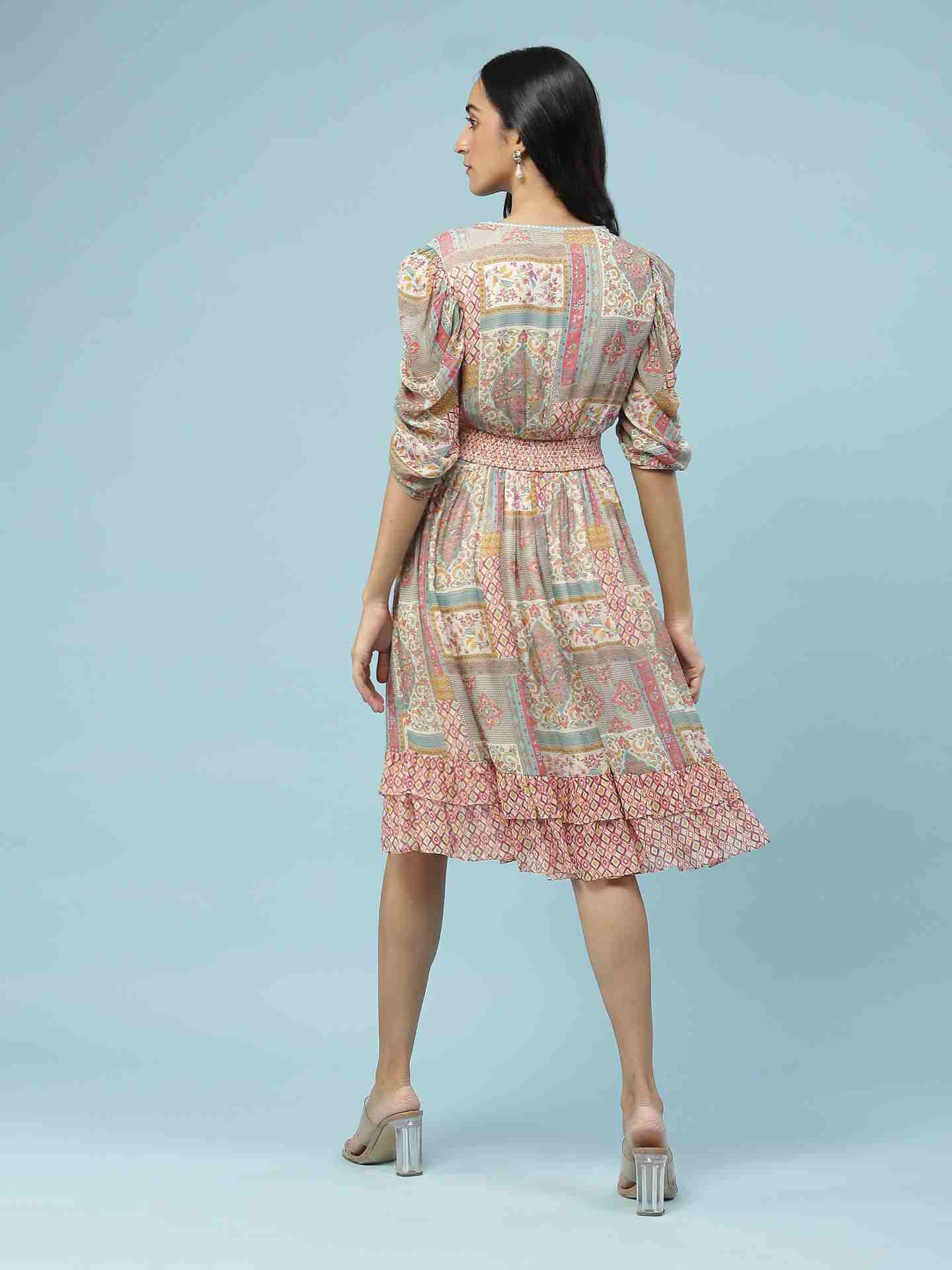 Multi Muzak Short Dress