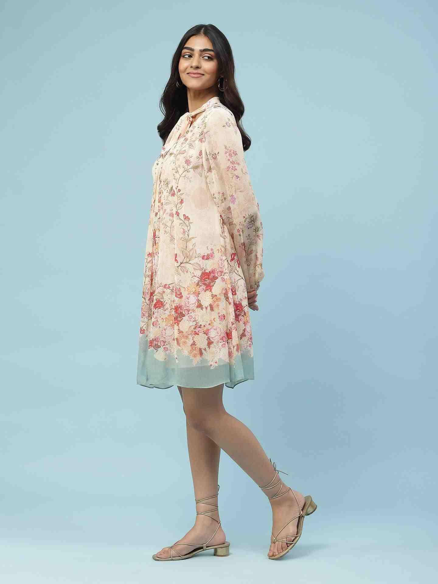 Pink Gulmohar Short Dress