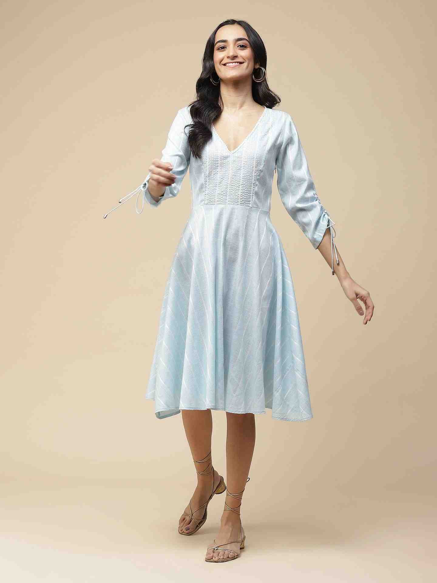 Blue Alka Short Dress