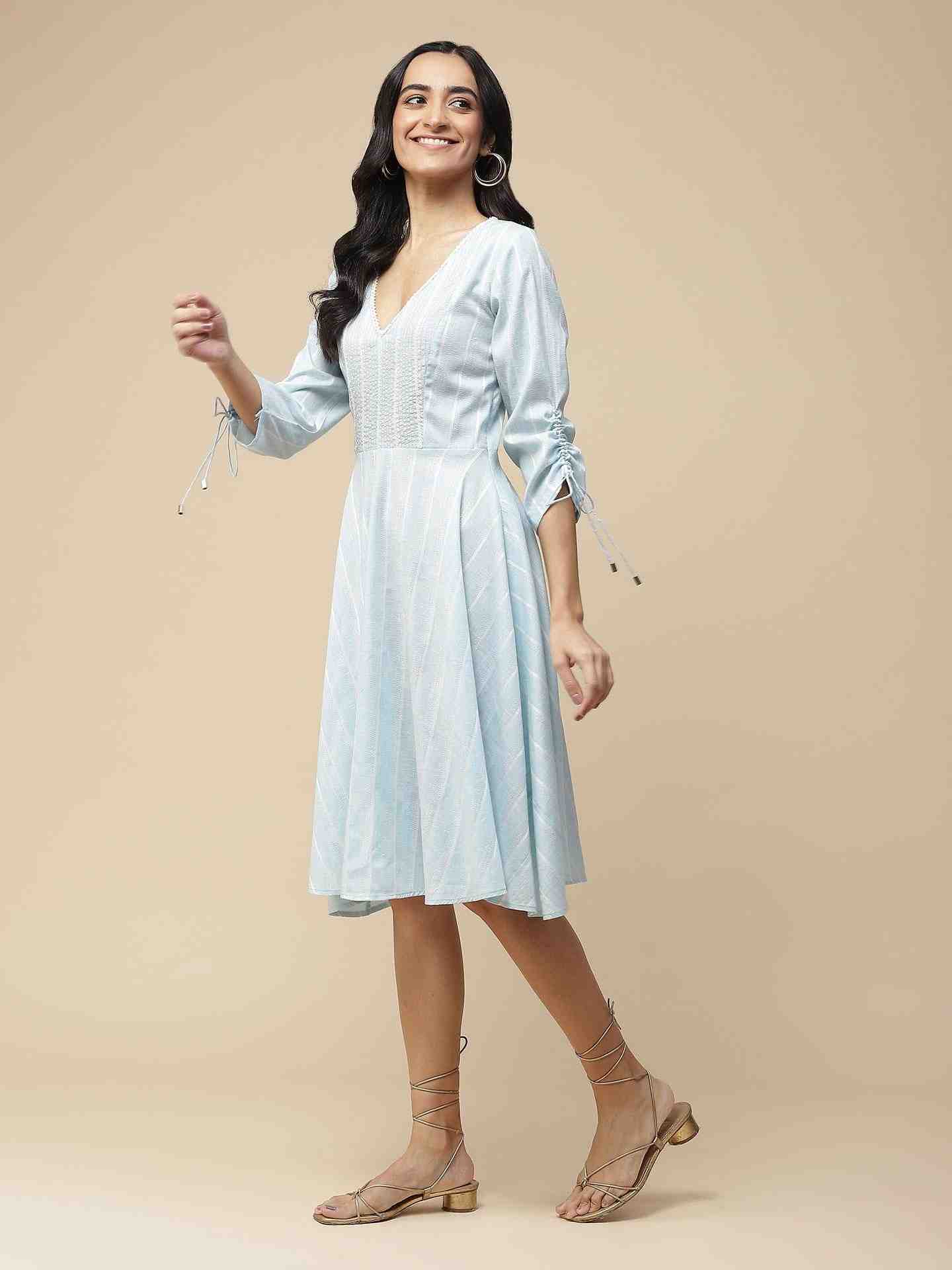Blue Alka Short Dress