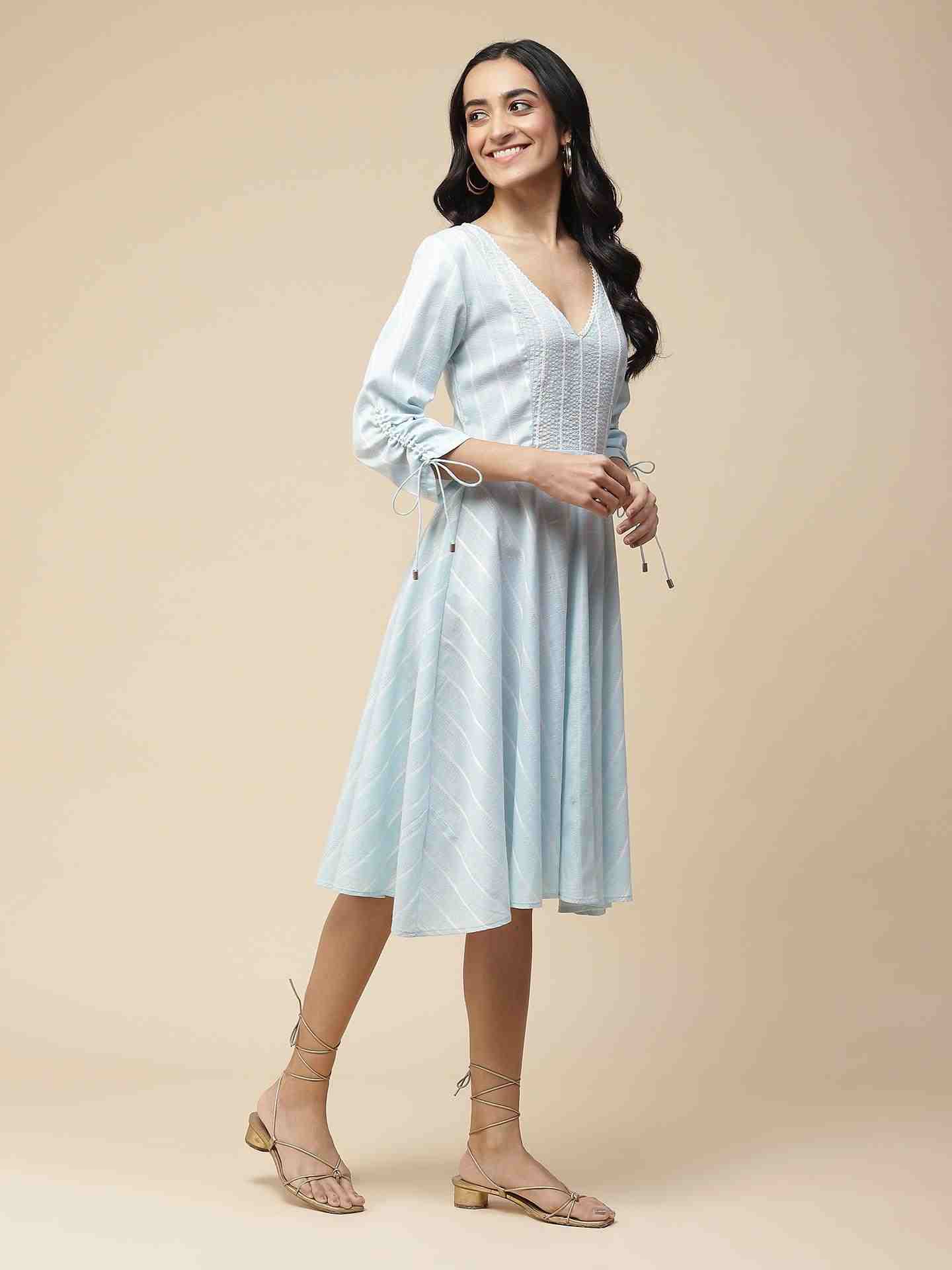 Blue Alka Short Dress