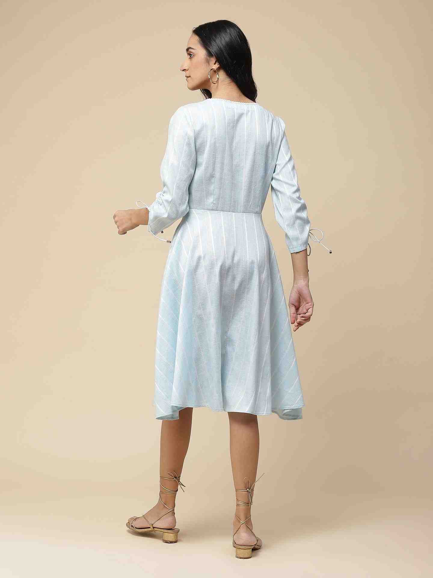 Blue Alka Short Dress