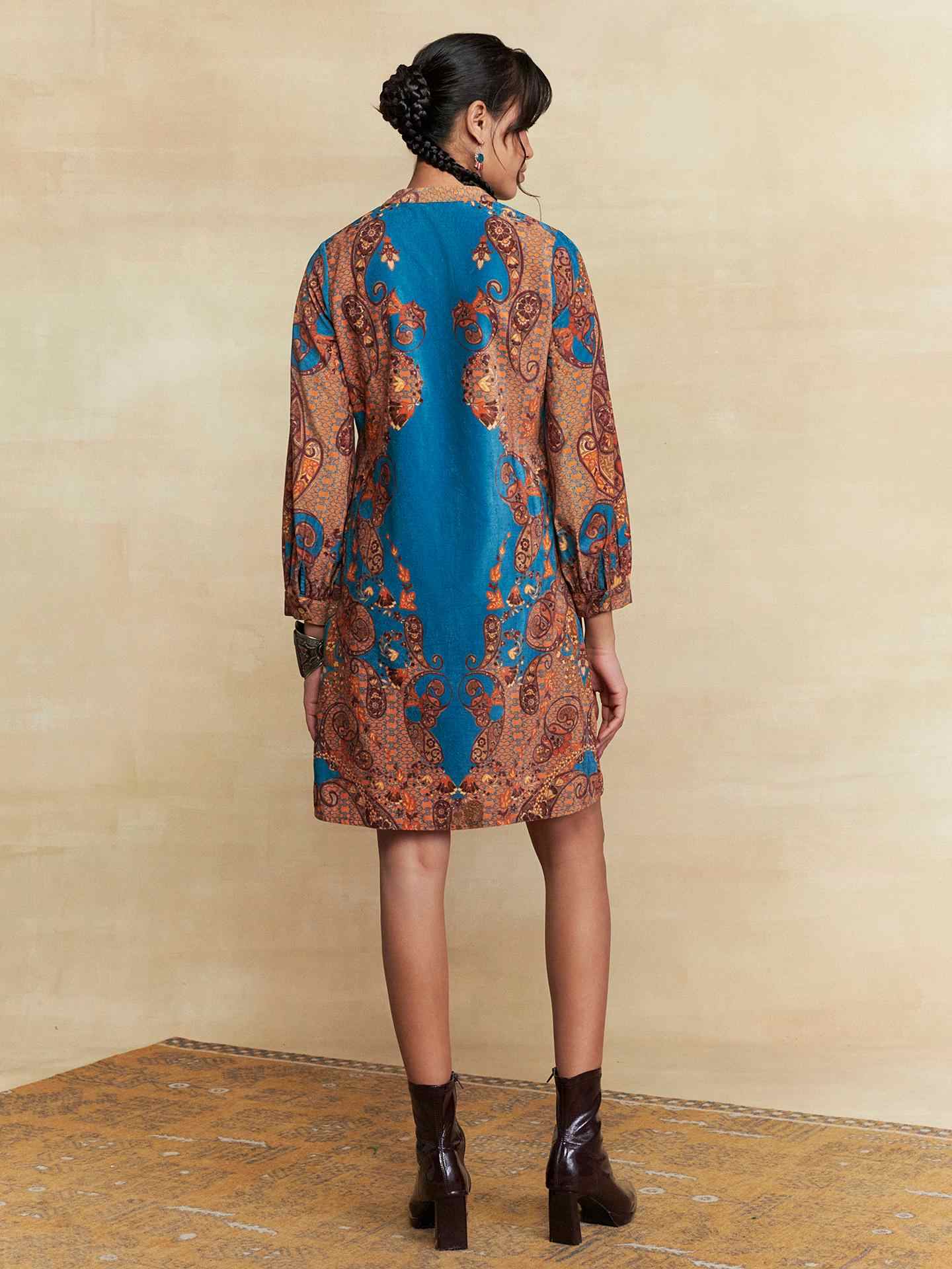 Teal Dandelion Short Dress