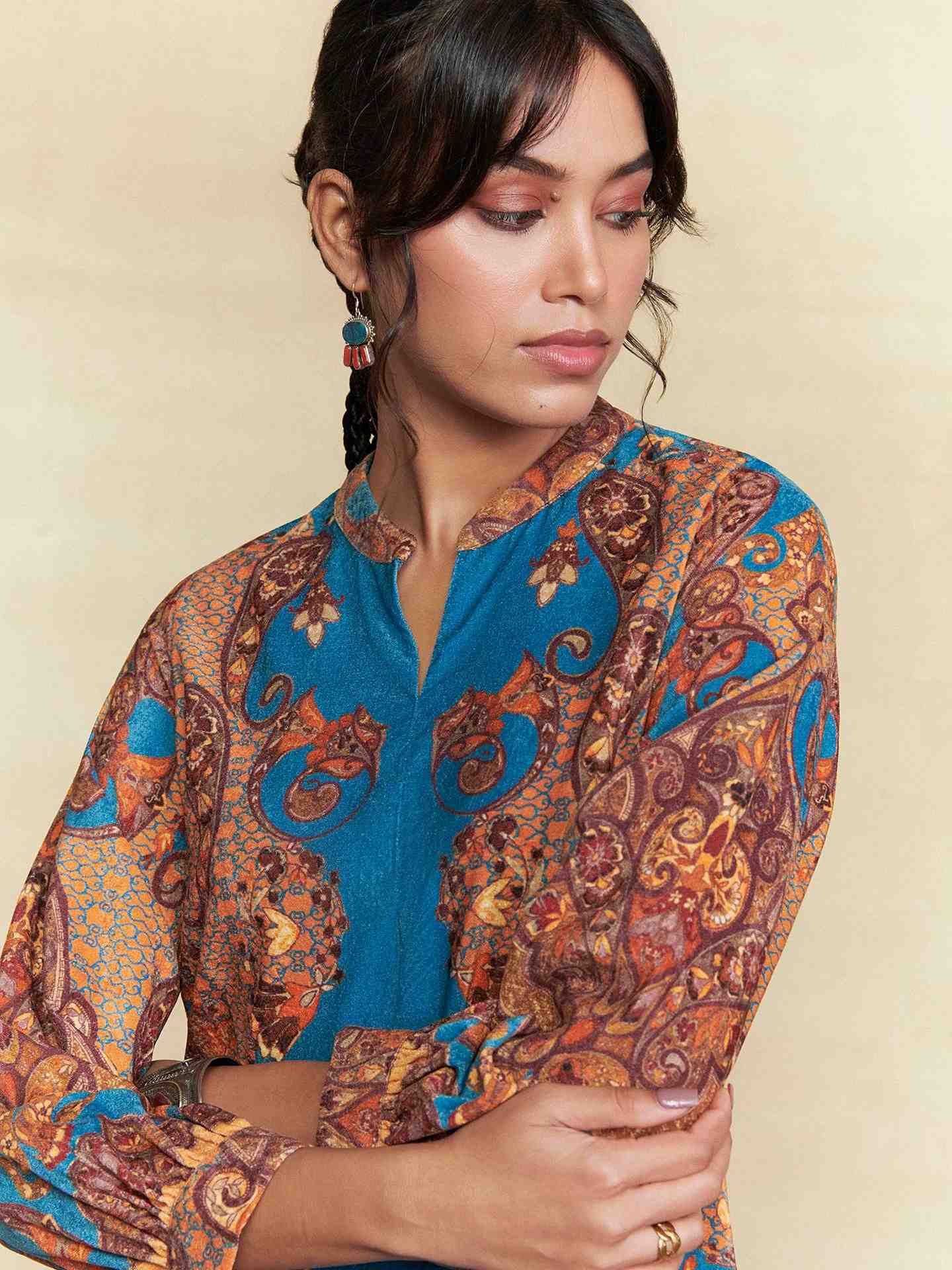 Teal Dandelion Short Dress