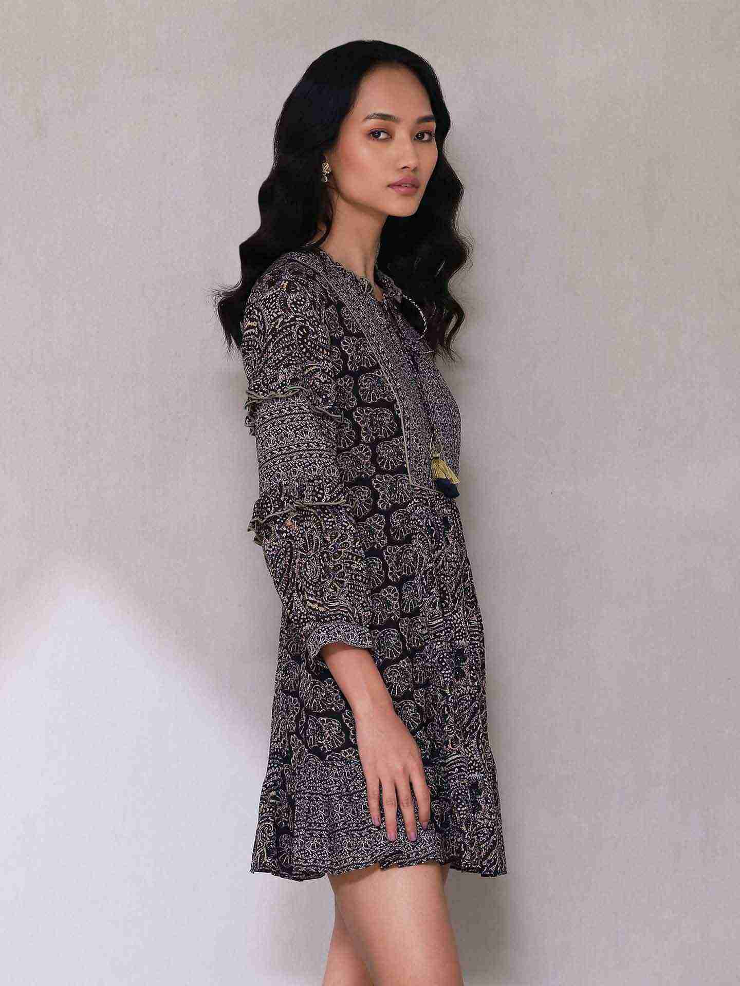 Black Guncha Short Dress