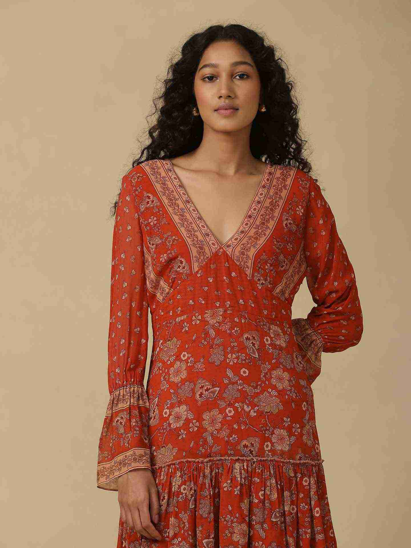 Rust Rose Mehr Short Dress