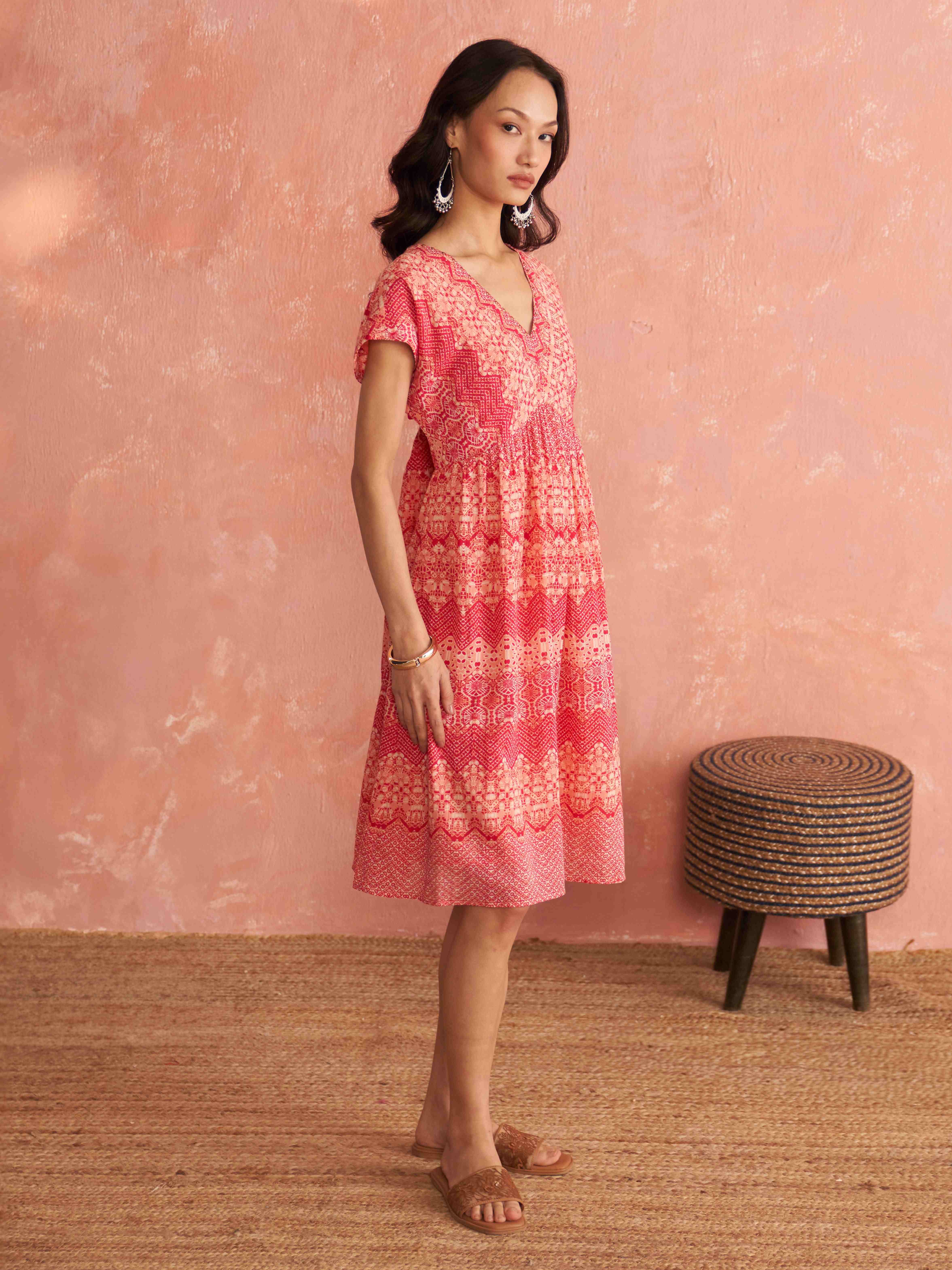 Pink Rukhsar Short Dress