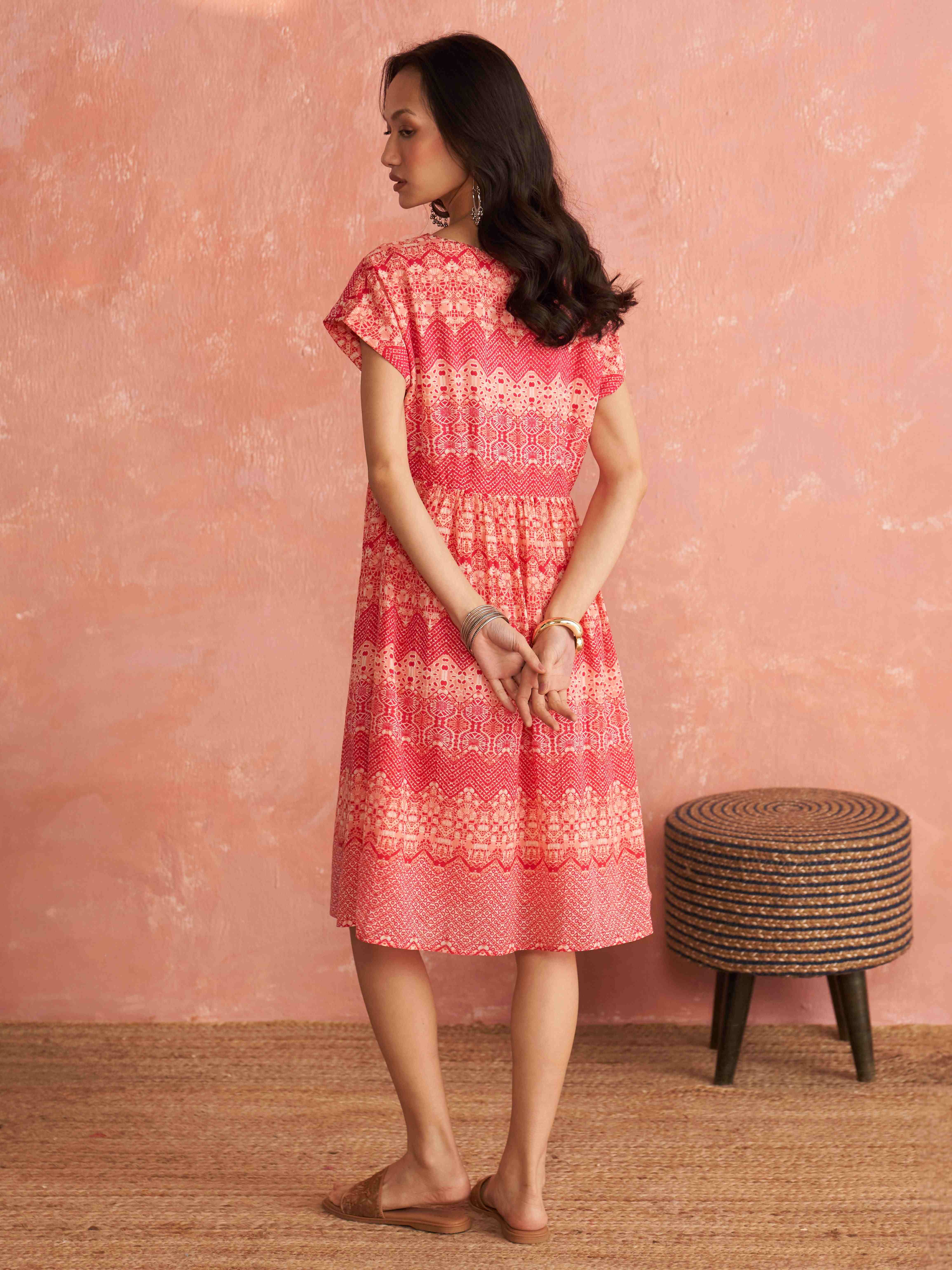 Pink Rukhsar Short Dress