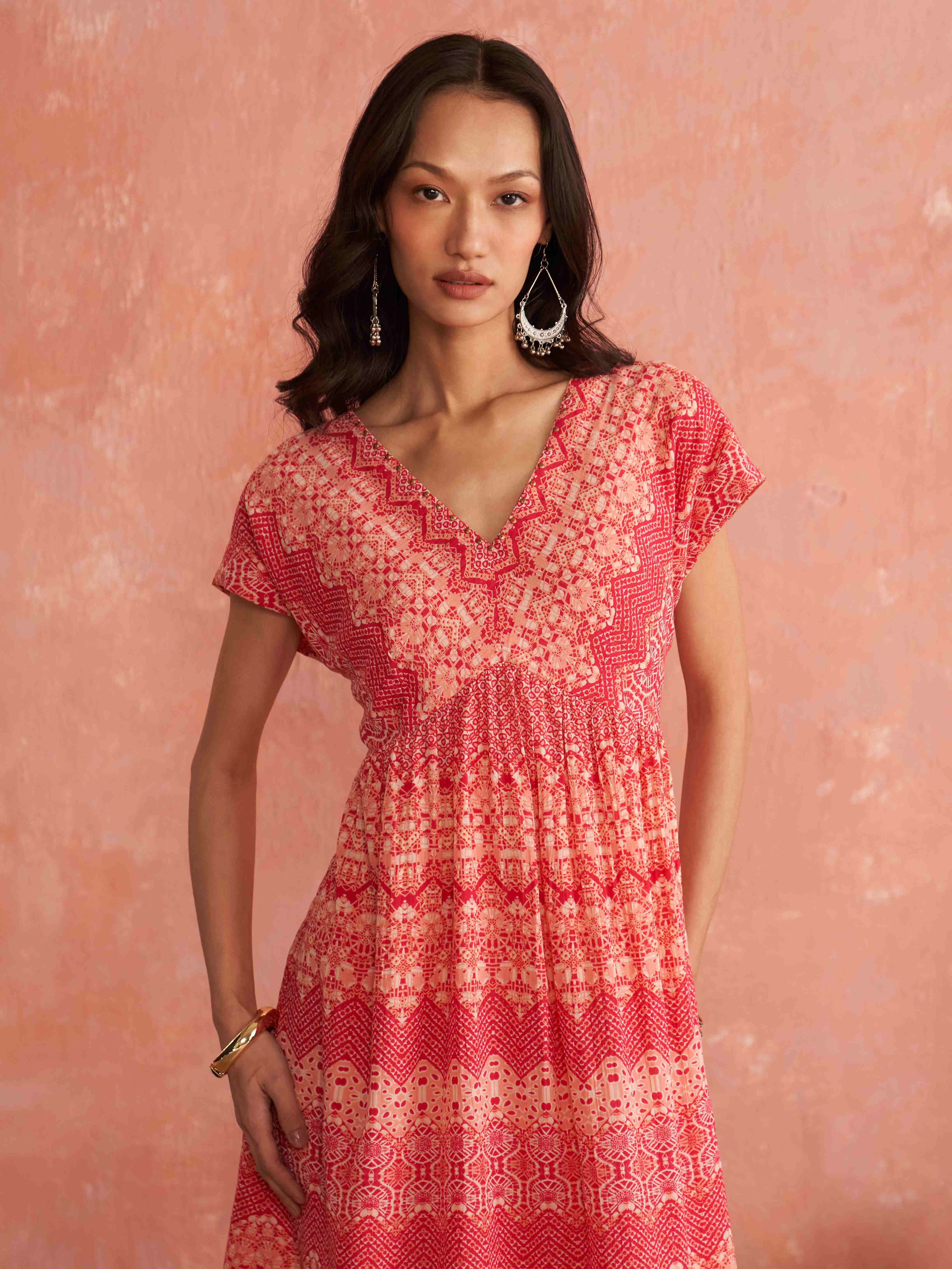 Pink Rukhsar Short Dress