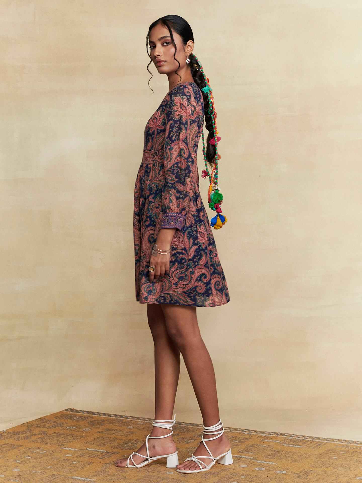 Navy Lily Bloom Short Dress