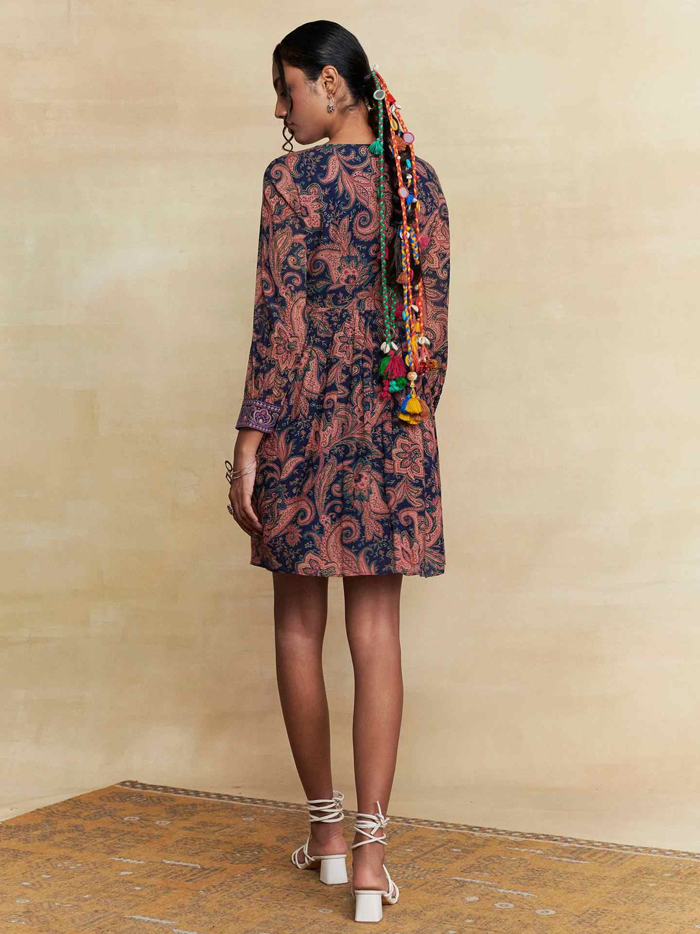 Navy Lily Bloom Short Dress