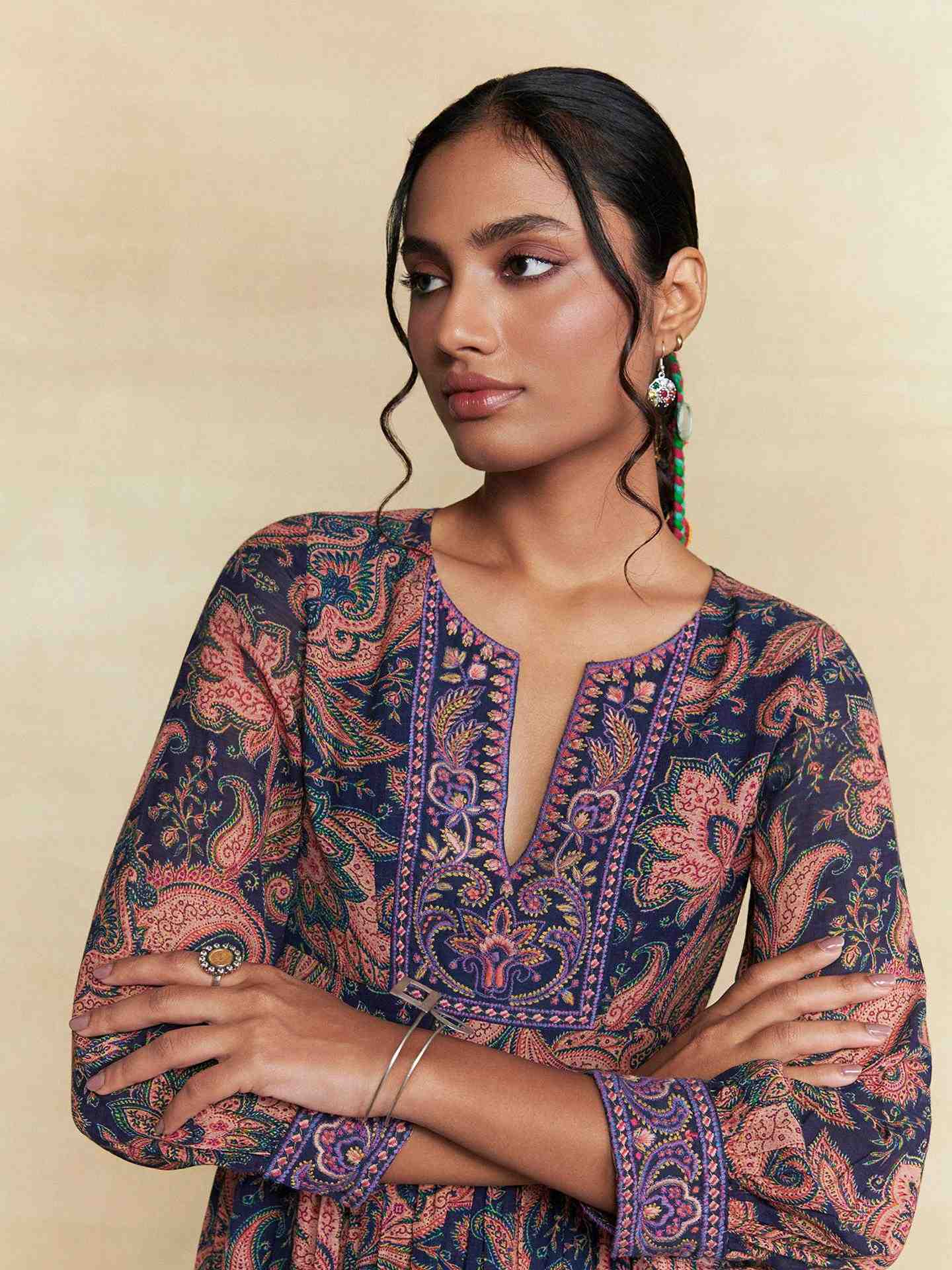 Navy Lily Bloom Short Dress