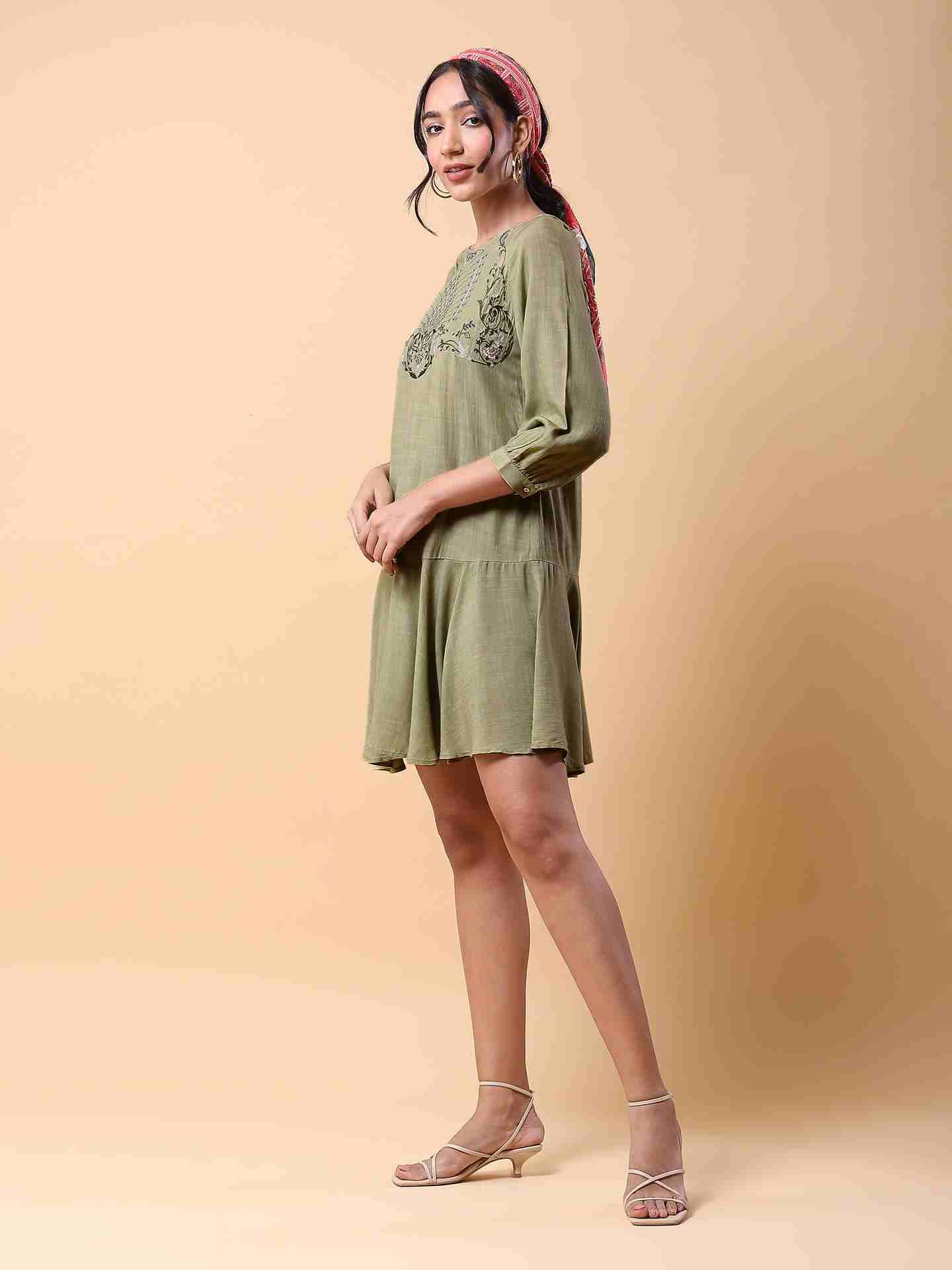 Green Harit Short Dress