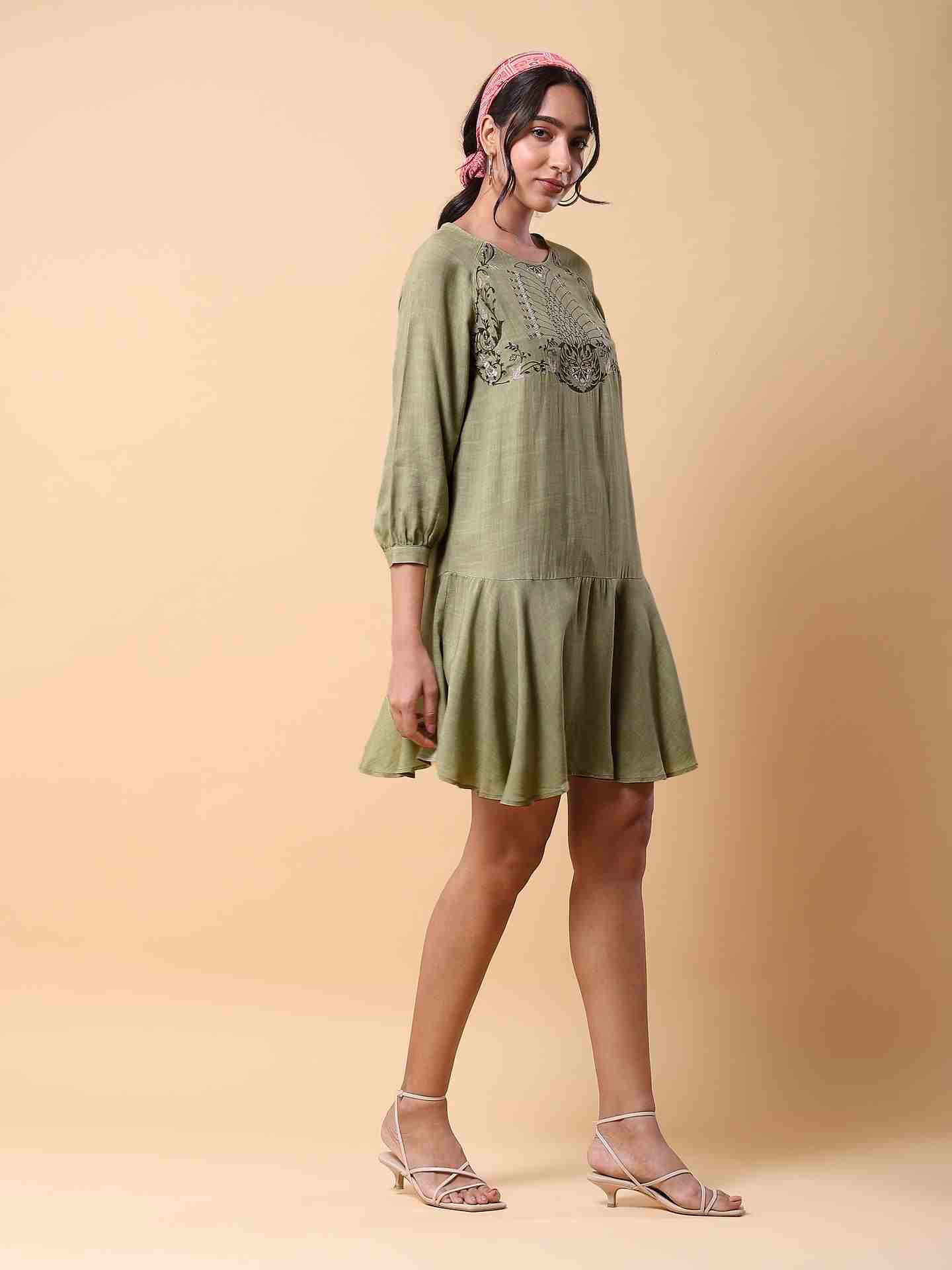 Green Harit Short Dress