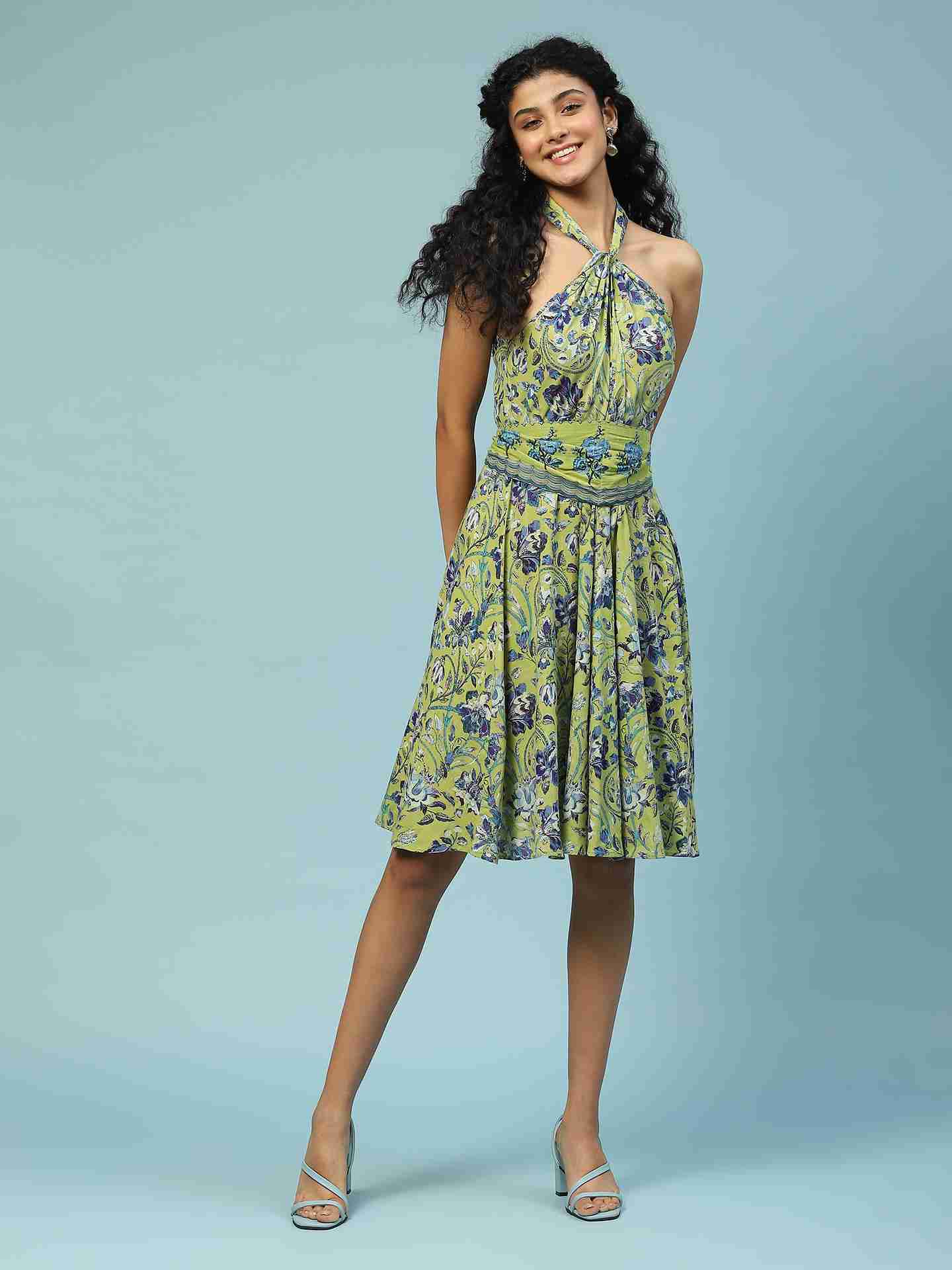 Green Saundh Short Dress