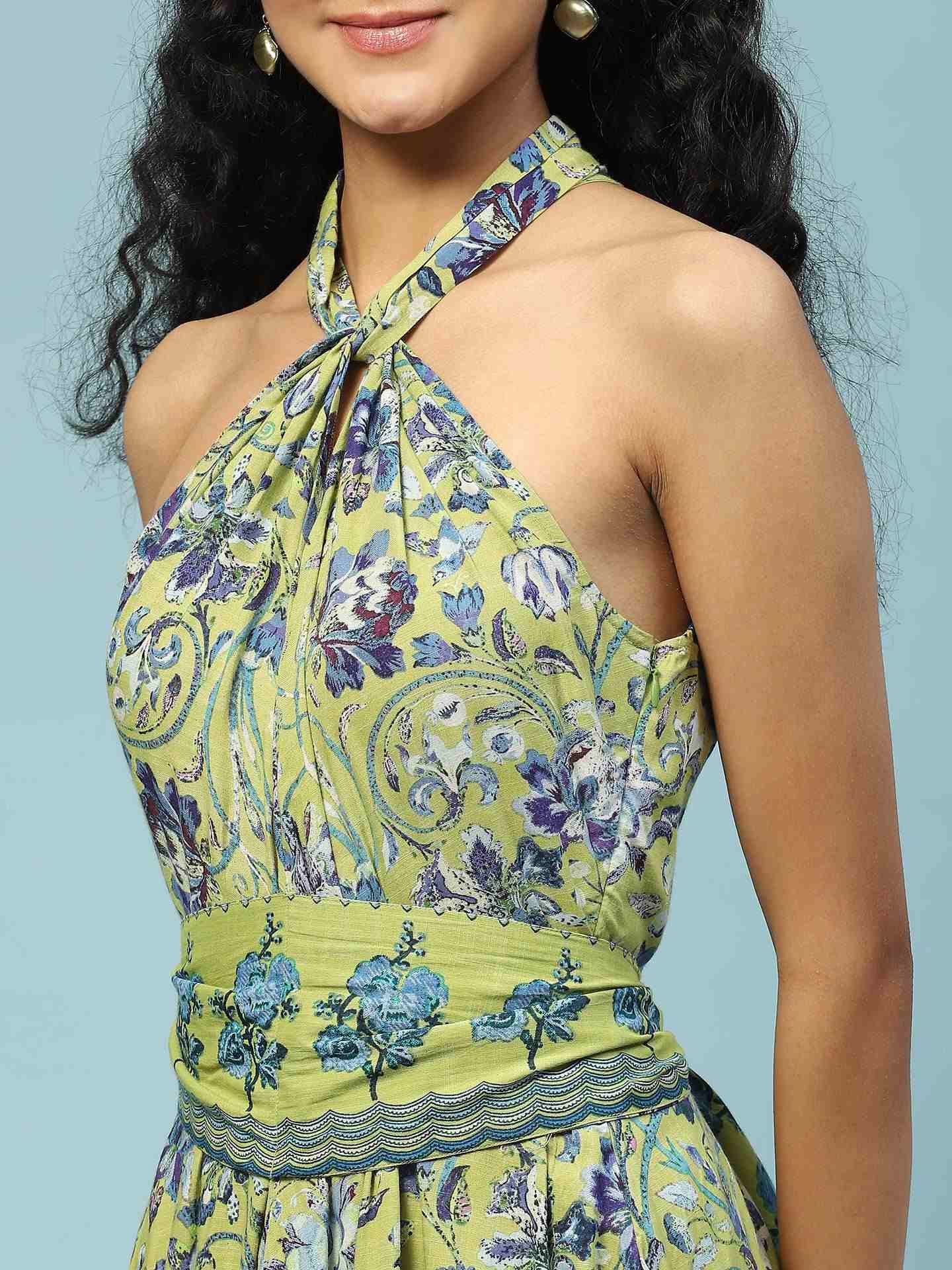 Green Saundh Short Dress