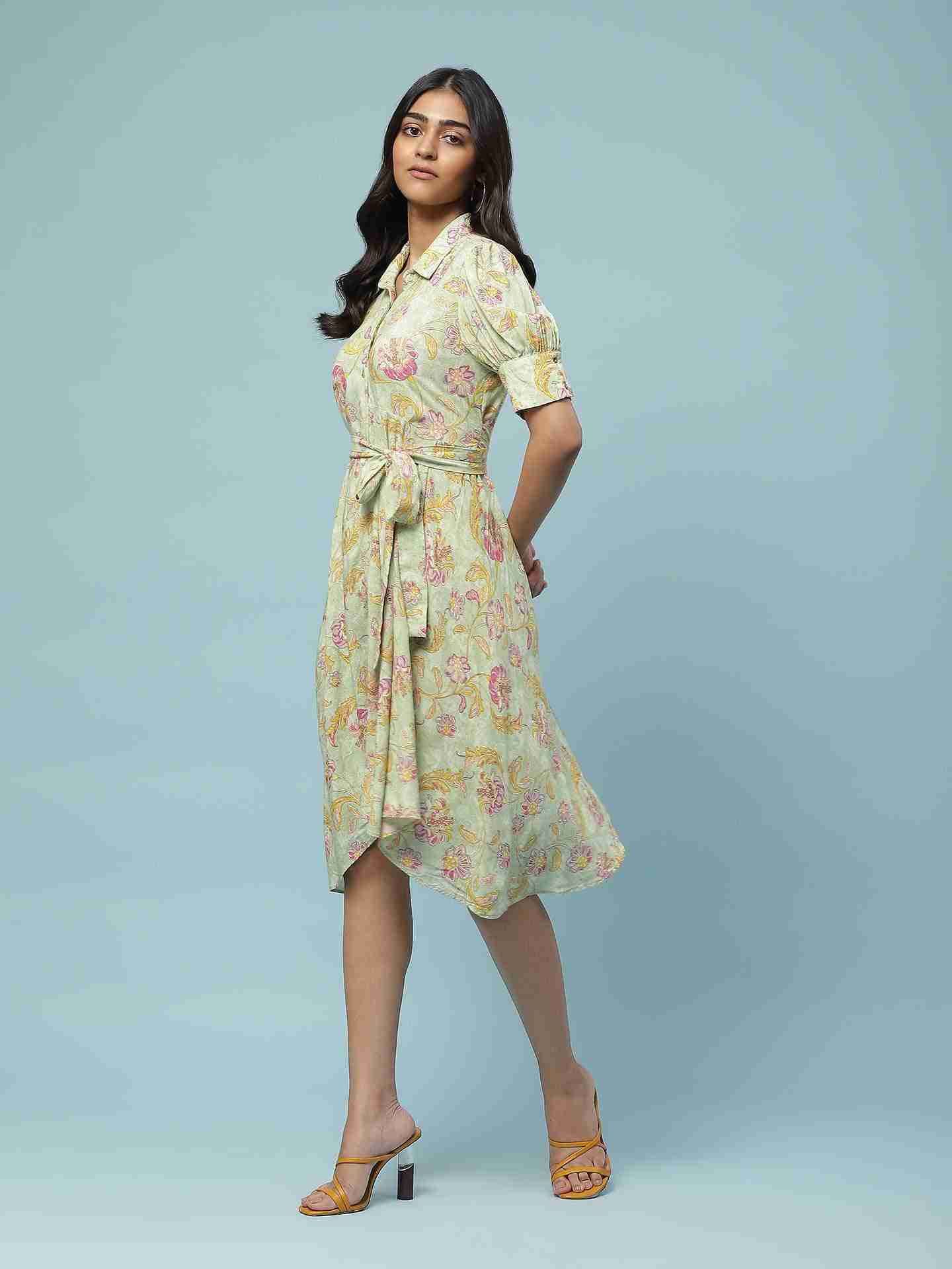 Green Utopia Short Dress