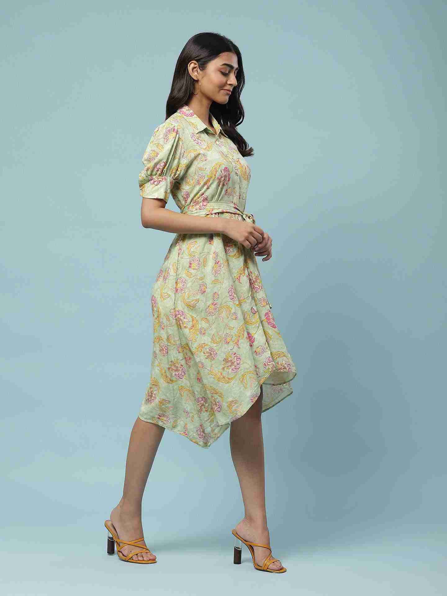 Green Utopia Short Dress