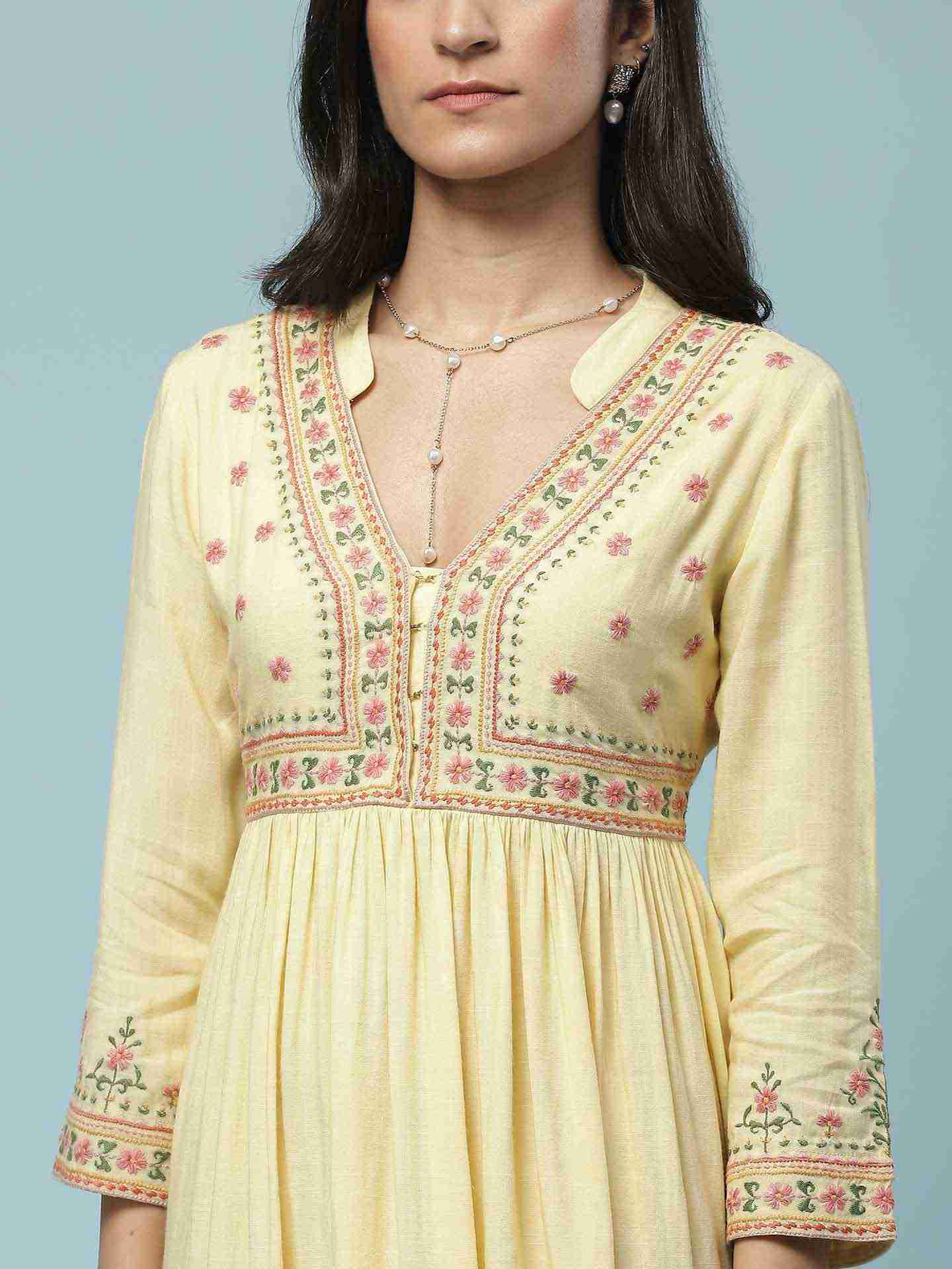 Yellow Nayyera Short Dress