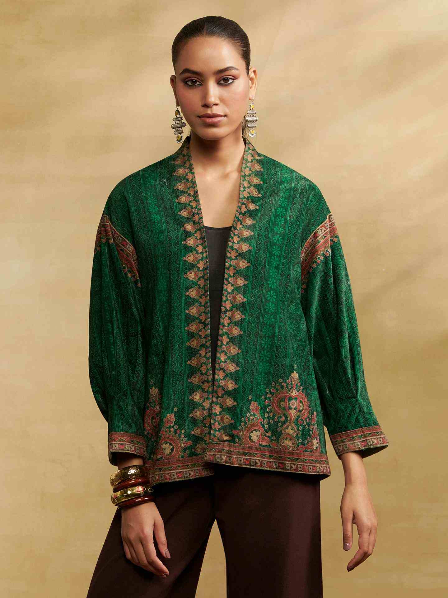 Emerald Green Velvet Shrug