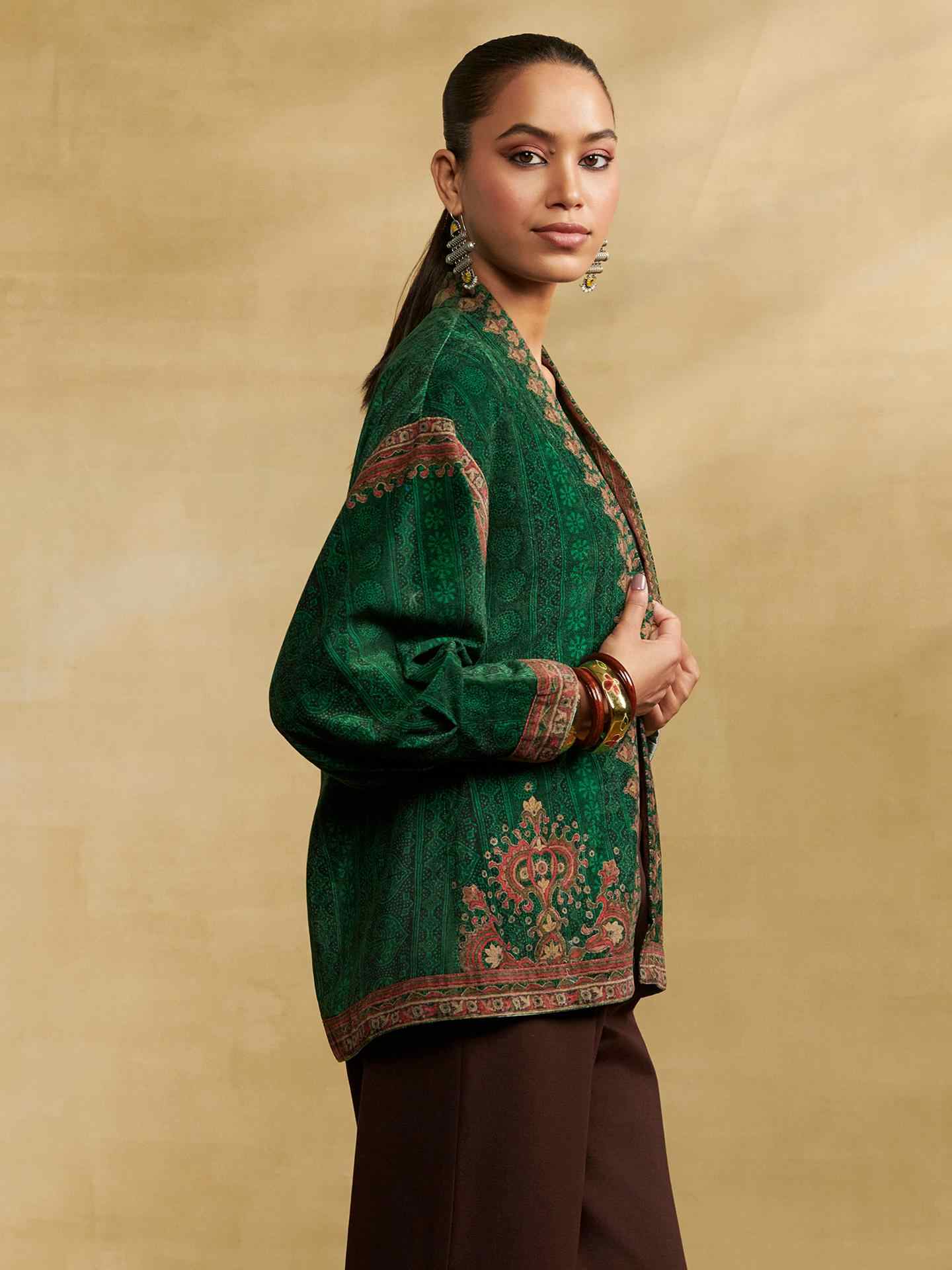 Emerald Green Velvet Shrug