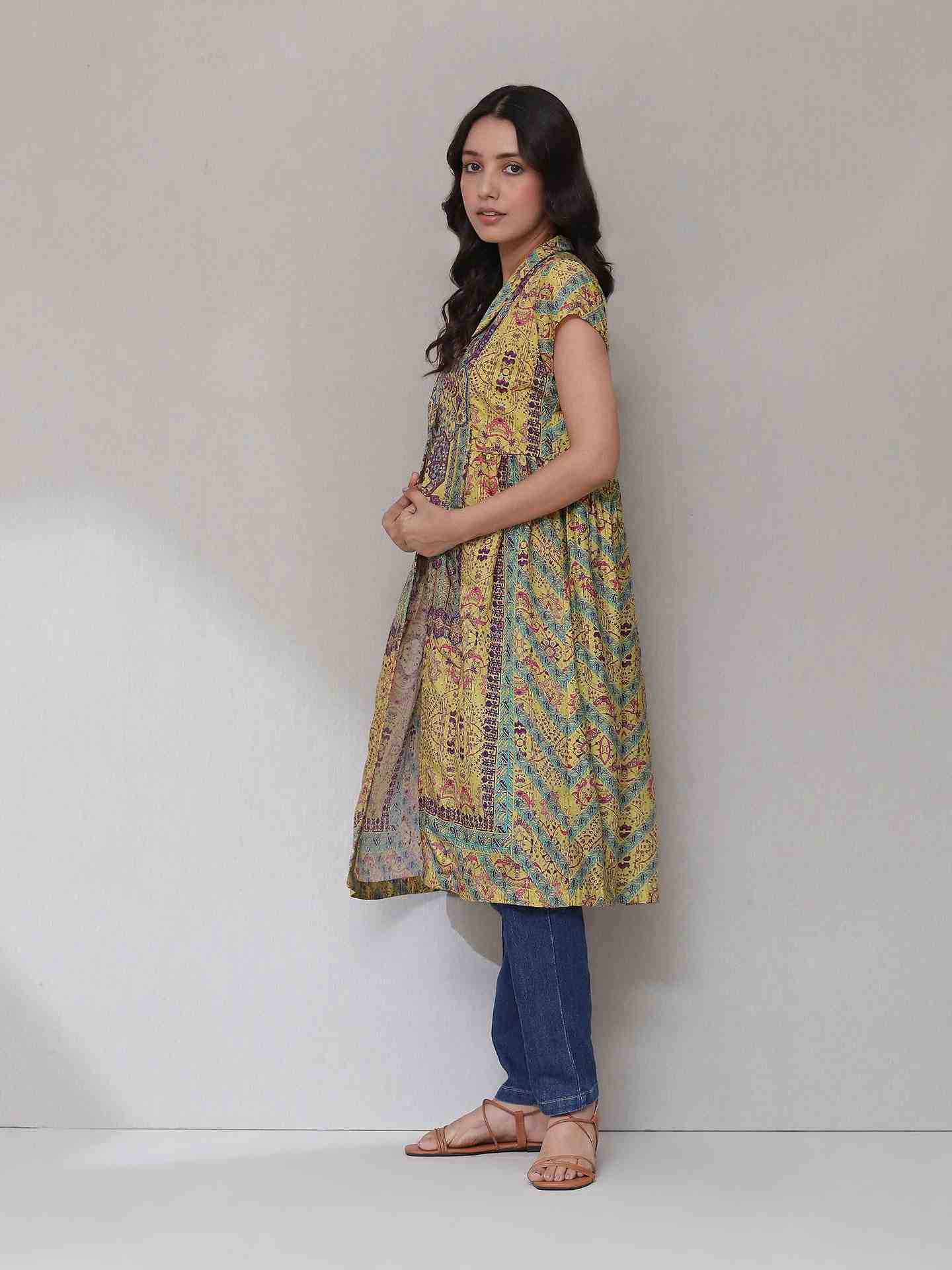 Yellow Pratham Shrug