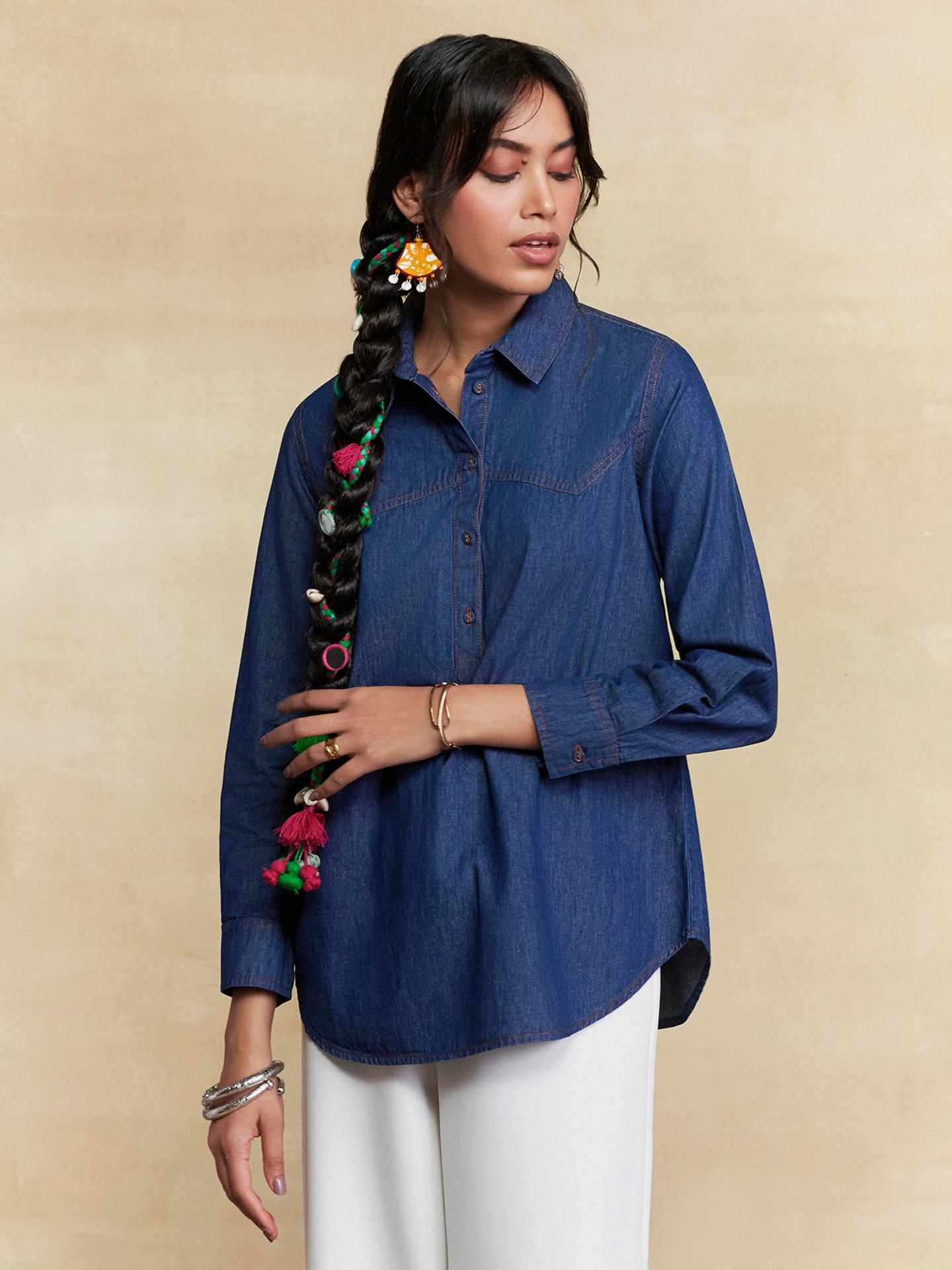 Indigo Ridhi Solid Shirt