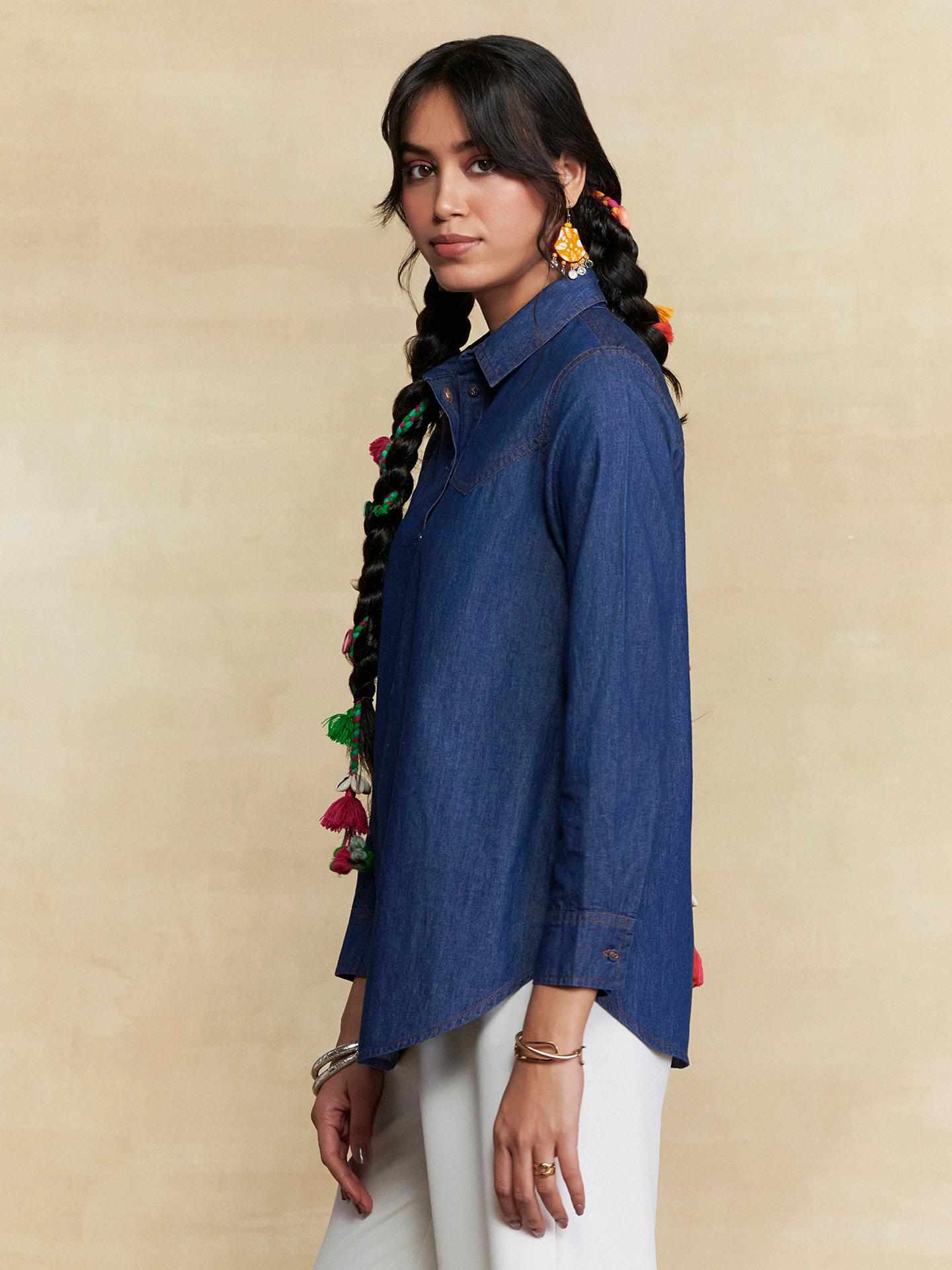 Indigo Ridhi Solid Shirt