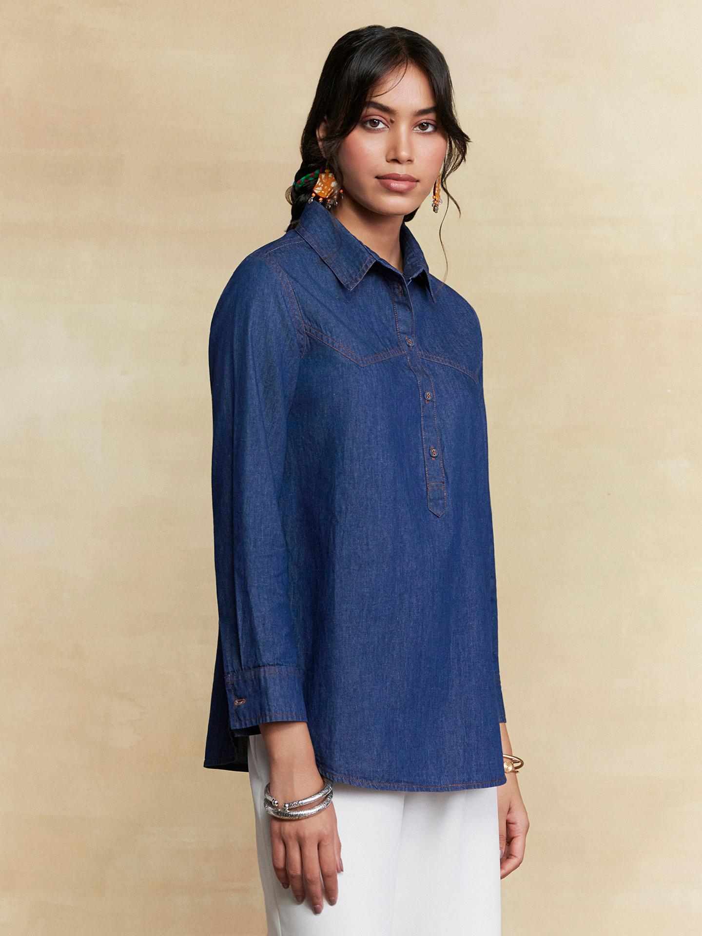 Indigo Ridhi Solid Shirt