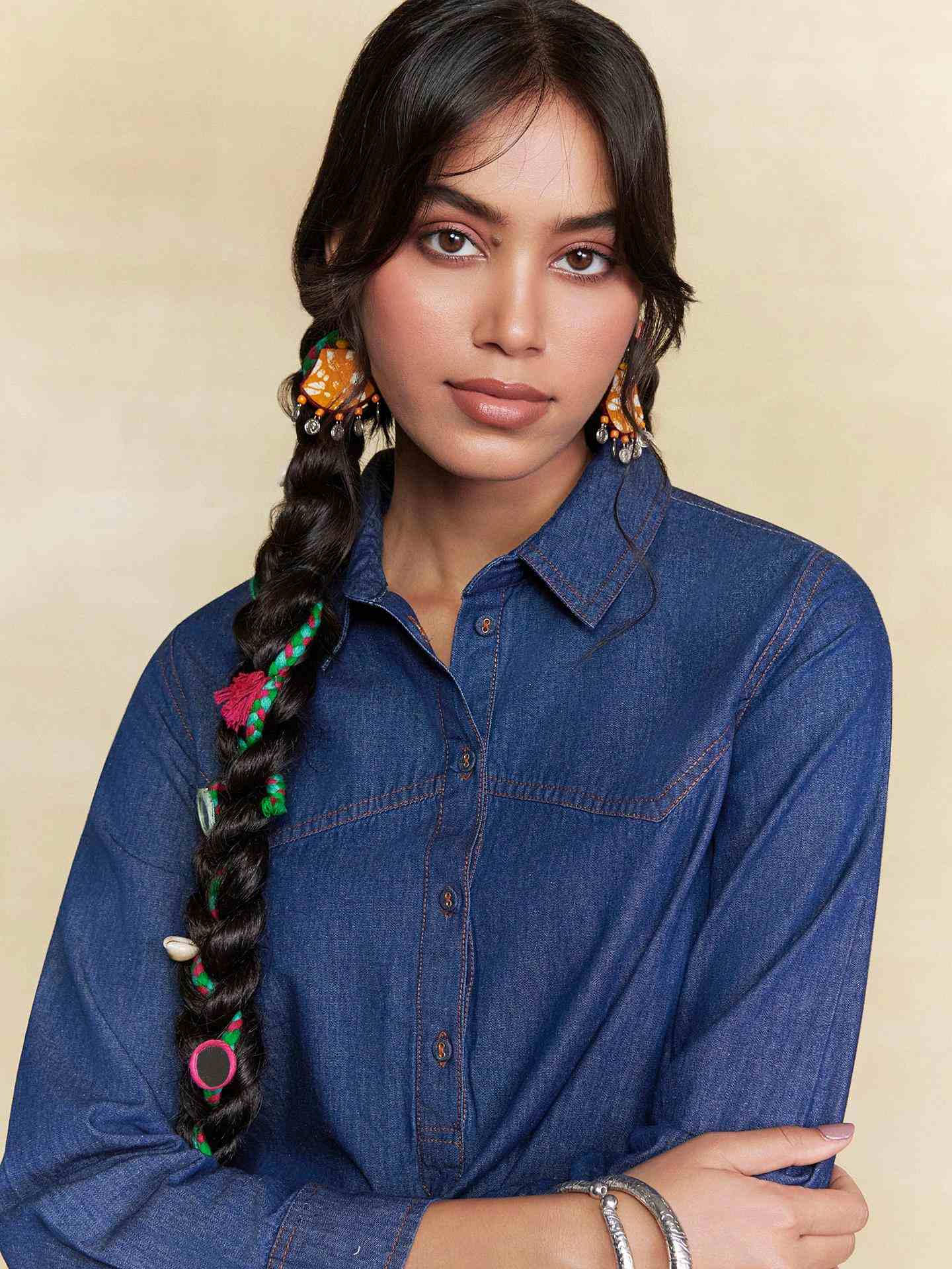 Indigo Ridhi Solid Shirt