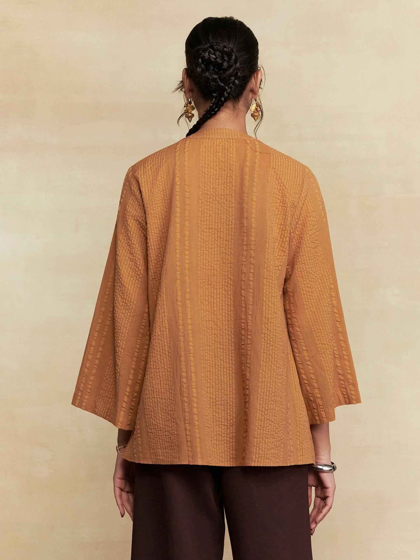Brown Ridhi Solid Shirt
